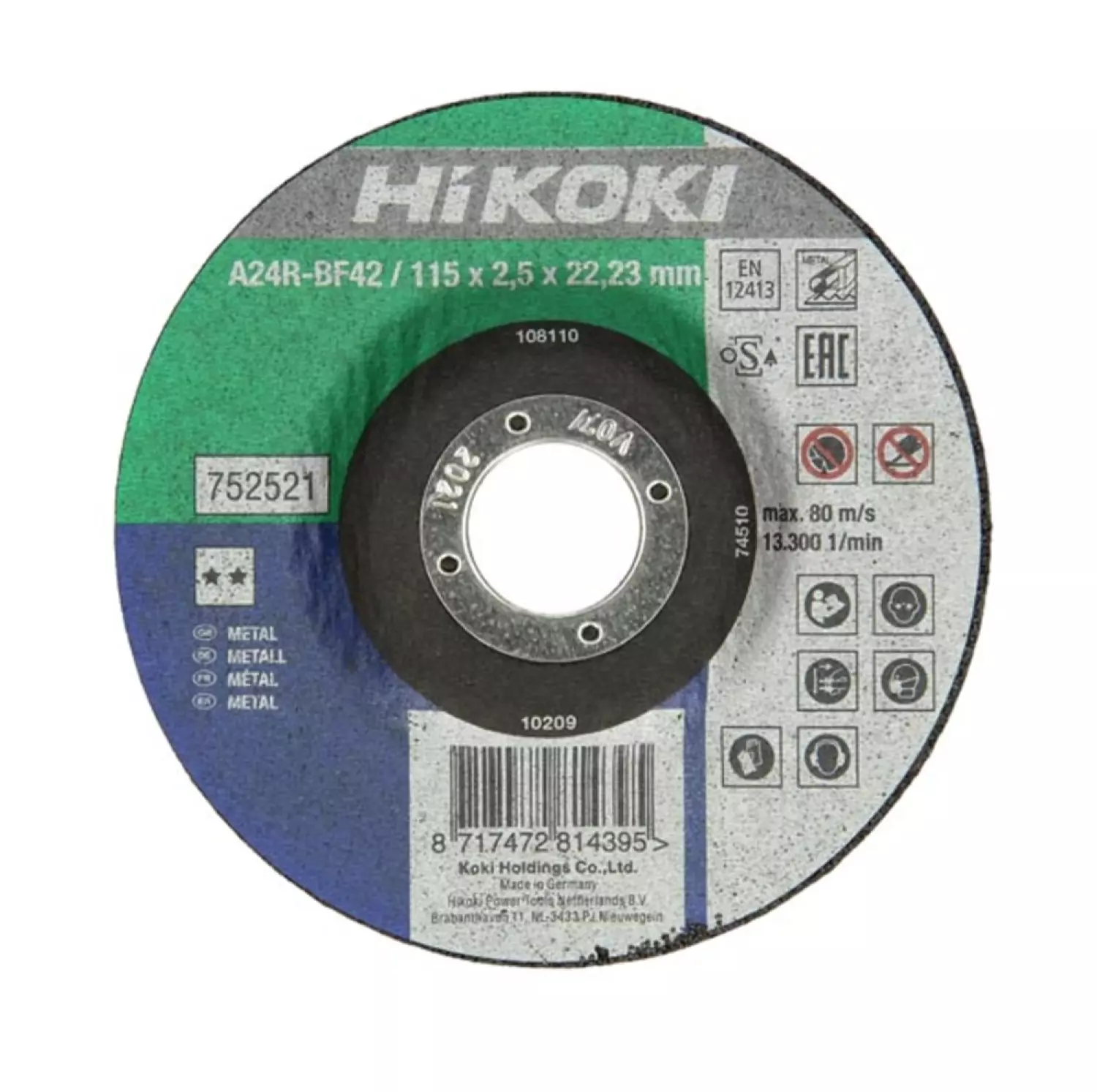 HiKOKI 752525 Disque de coupe pour métal - 230 x 3 mm-image