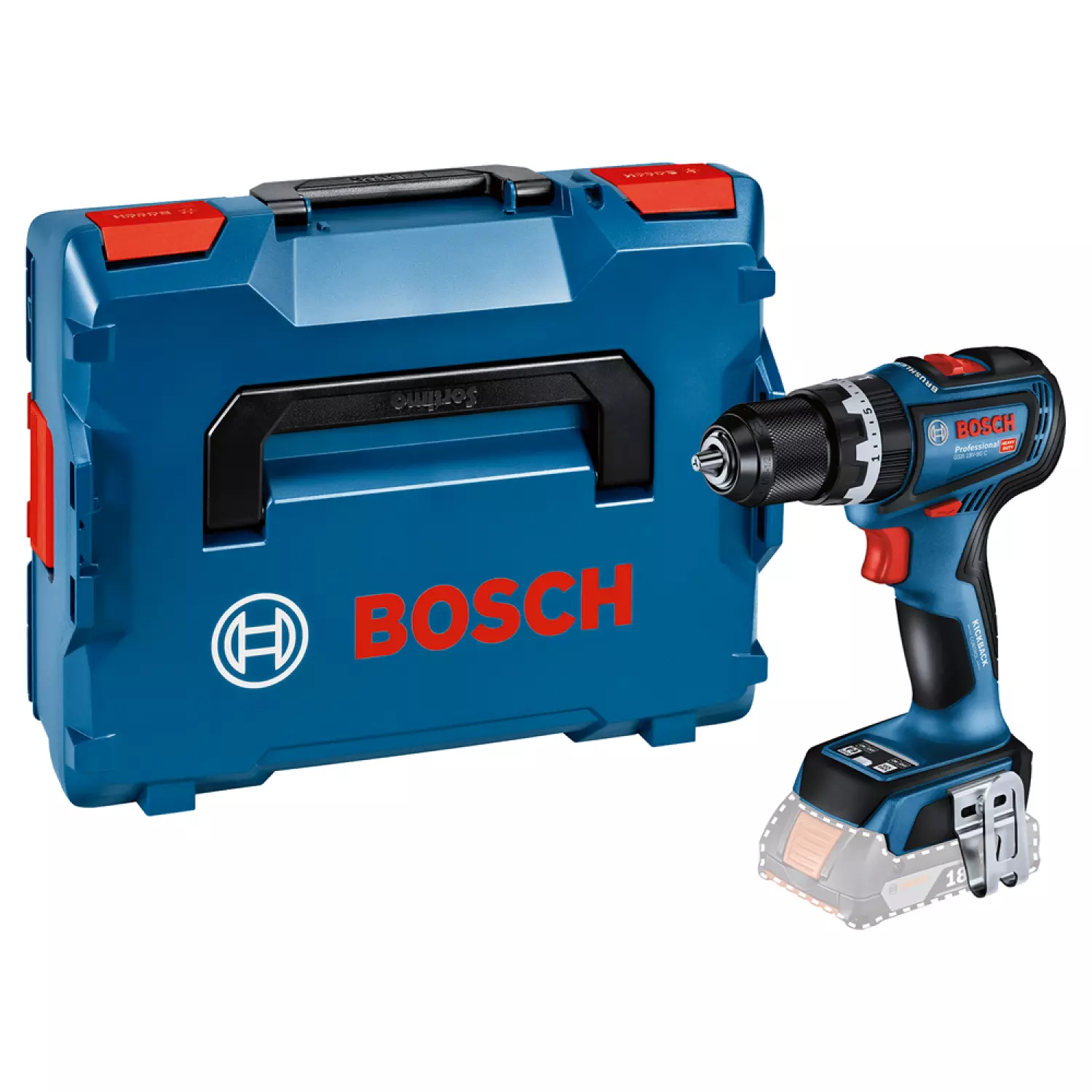 Bosch GSB 18V-90 C 18V Li-ion Accu schroefklopboor body in L-Boxx - 64 Nm-image