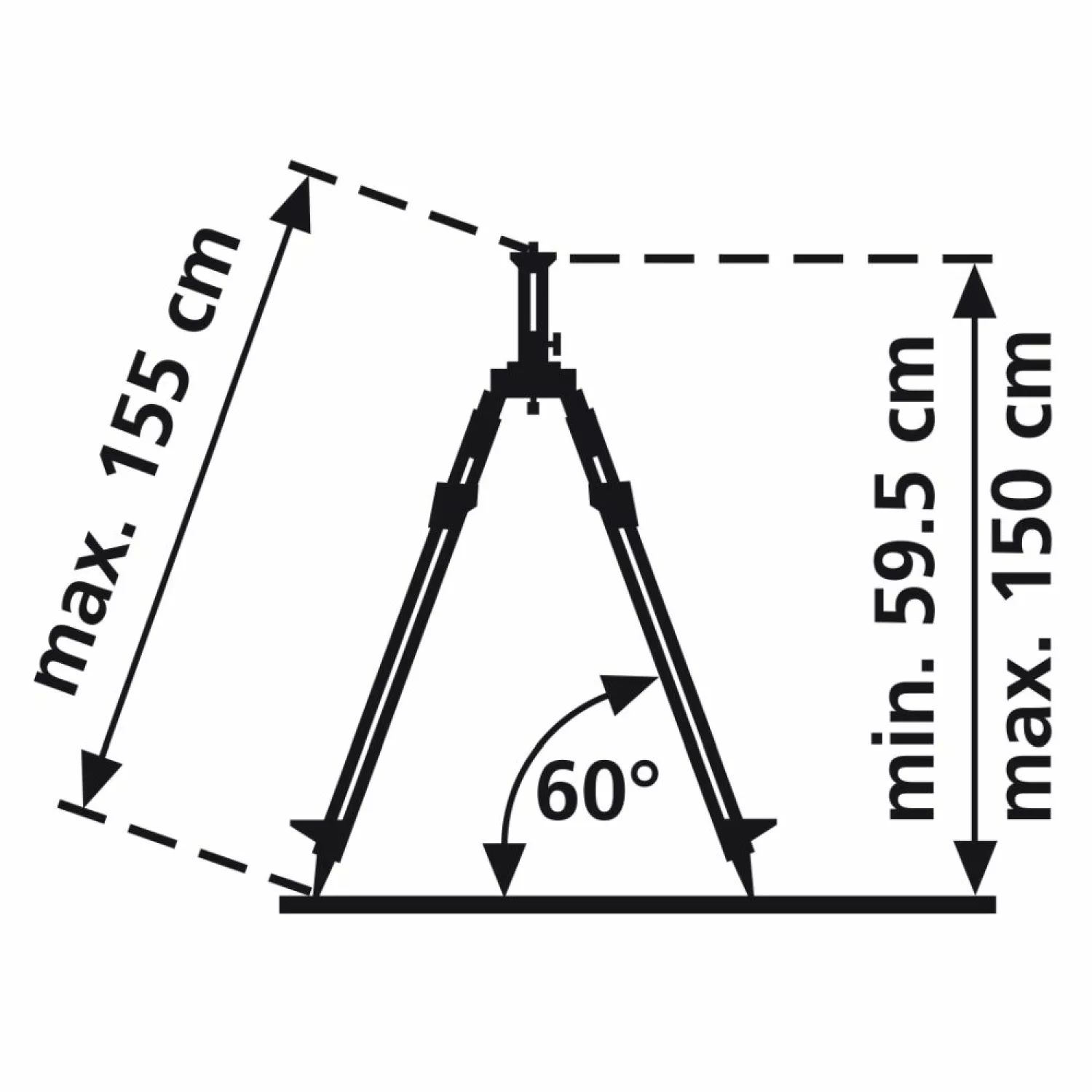 Laserliner FixPod Statief voor SuperCross-Laser serie en laser afstandmeters - 1/4" - 57-150cm-image