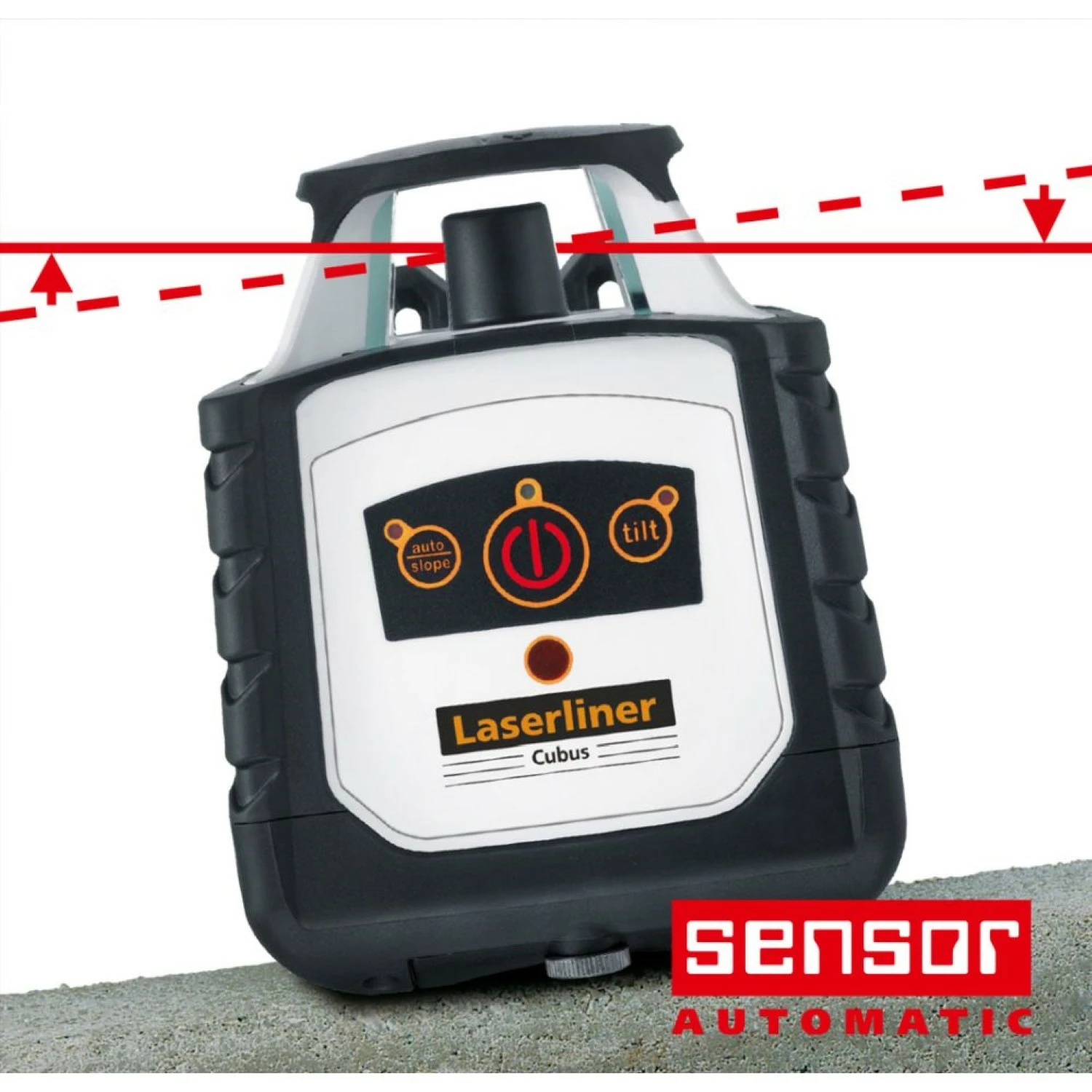 Laserliner Cubus 110 S Rotatielaser set incl. statief en koffer - Rood - 200 m-image