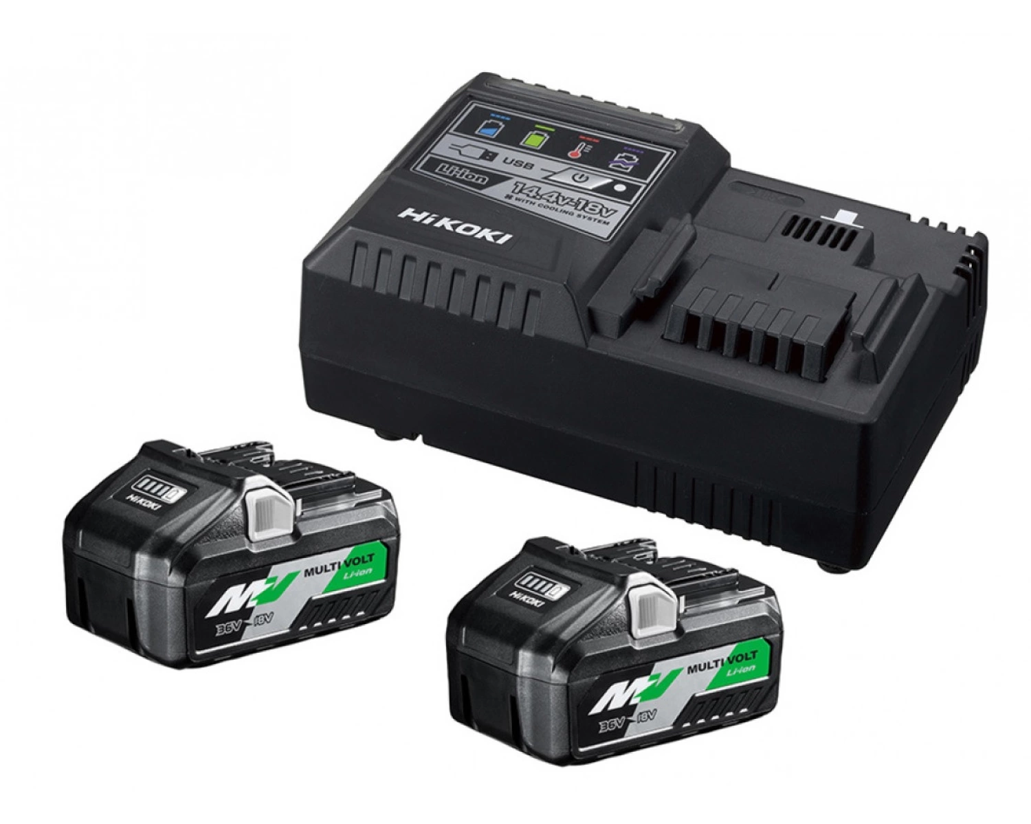 HIKOKI 36V Multivolt Li-ion Battery Starter Set (4.0 / 8.0h) + Charger-image