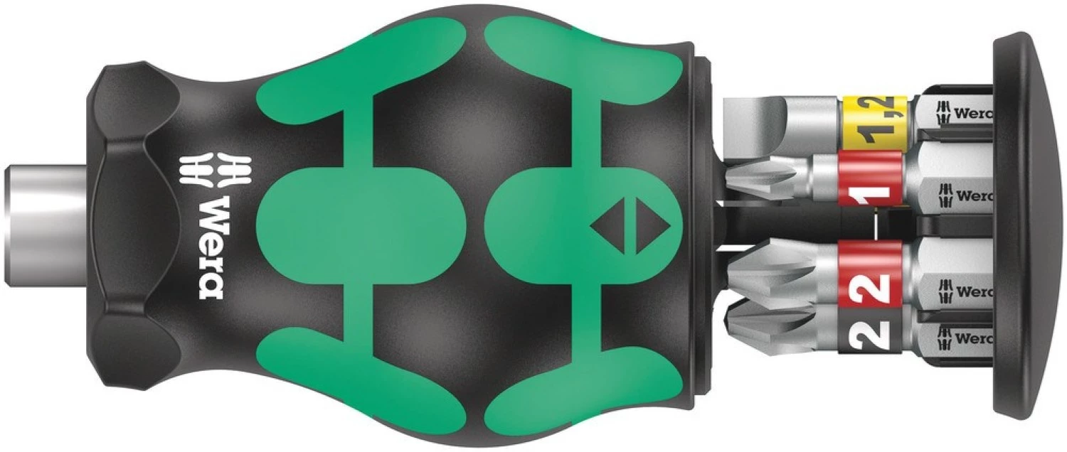 Wera 05008874001 Kraftform Kompakt Stubby Magazin 2 Bitschroevendraaier - 6 in 1 multi-bit-image