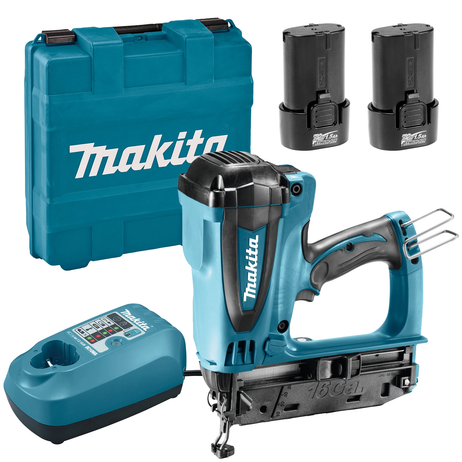 Makita GF600SE 7,2V Li-Ion accu Gas tacker set (2x 1,0Ah accu) in koffer - 15-65mm-image