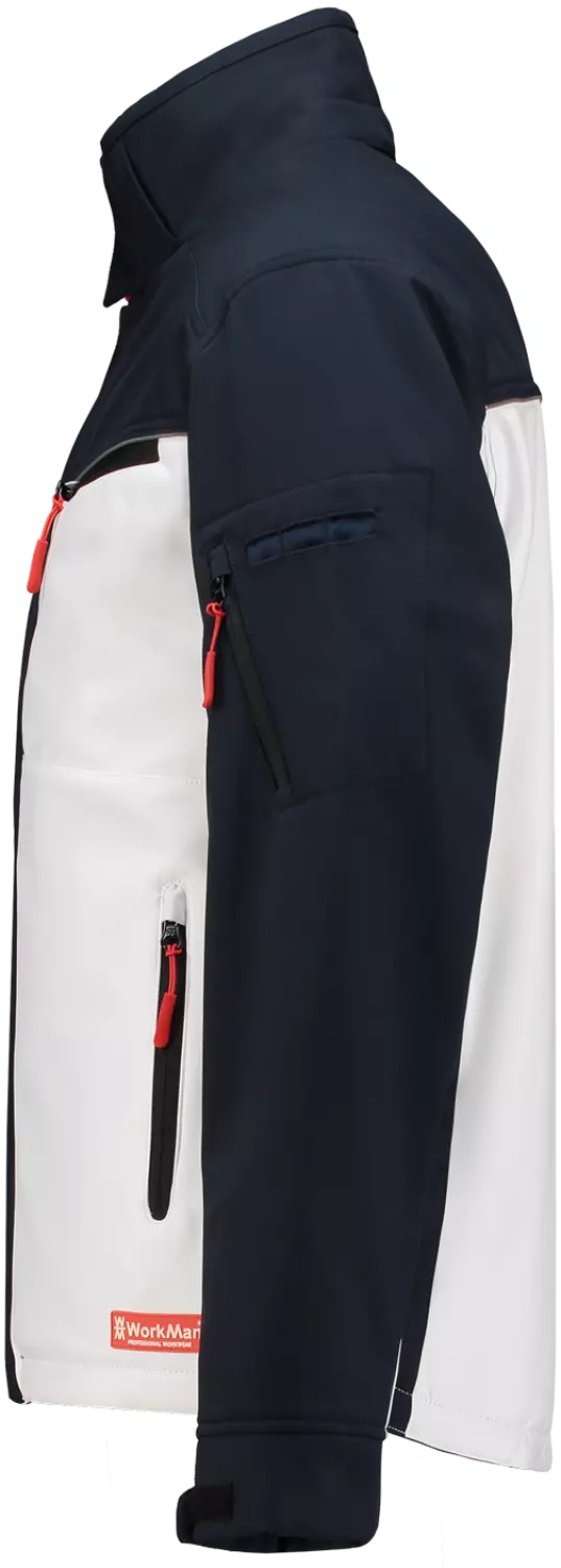 Workman 2511 Veste Softshell Hiver - Blanc / Bleu marine - L-image