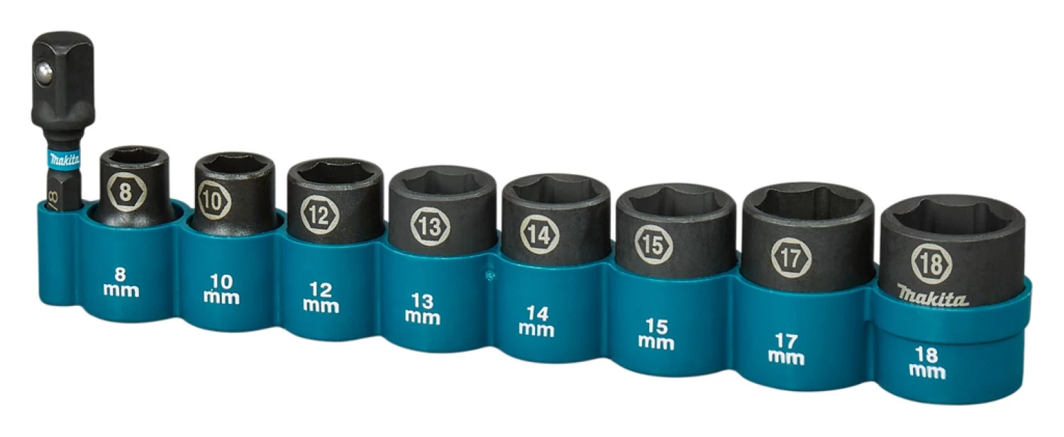 Makita E-16639 Impact Black Krachtdoppenset - 9-delig - 3/8'' VK-image