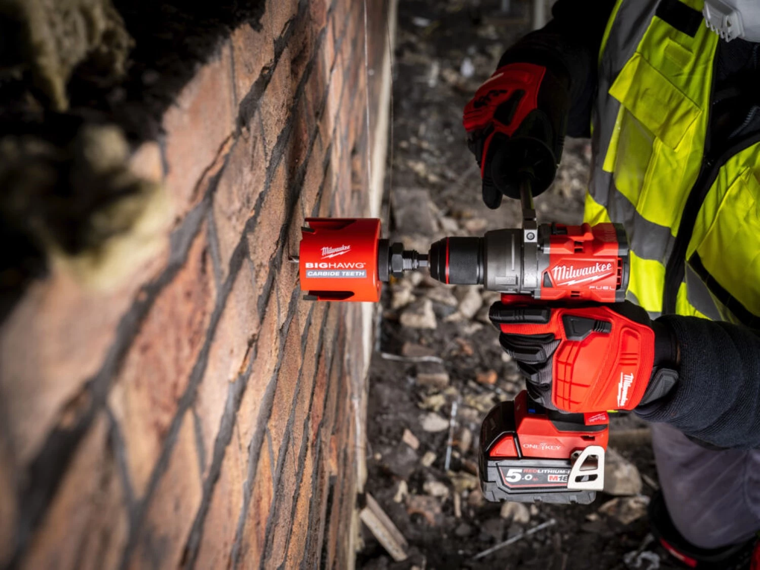 Milwaukee M18 ONEPD3-0X 18V Li-ion accu klopboormachine in HD Box-image