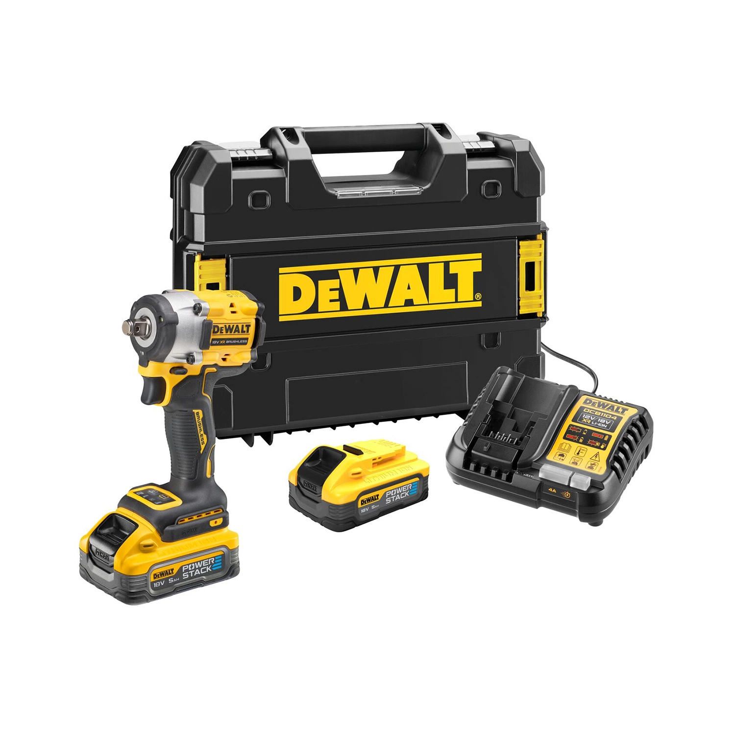 DeWALT DCF921H2T 18V Li-ion accu compact slagmoersleutel set (2x 5.0Ah accu) in TSTAK - 609Nm - 1/2''-image