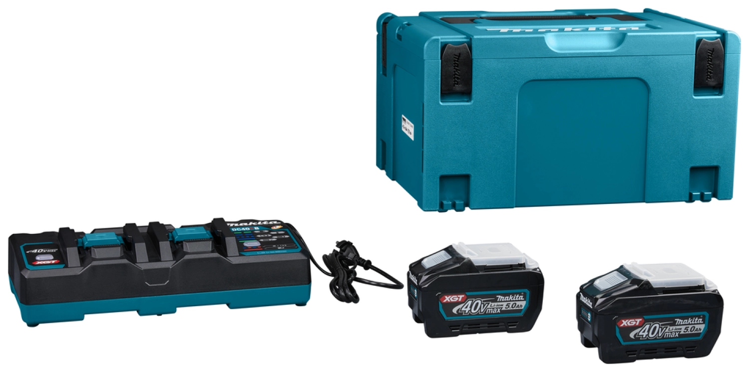 Makita 191U13-9 40V XGT Li-Ion accu starterset (2x 5.0Ah) + duolader in Mbox-image