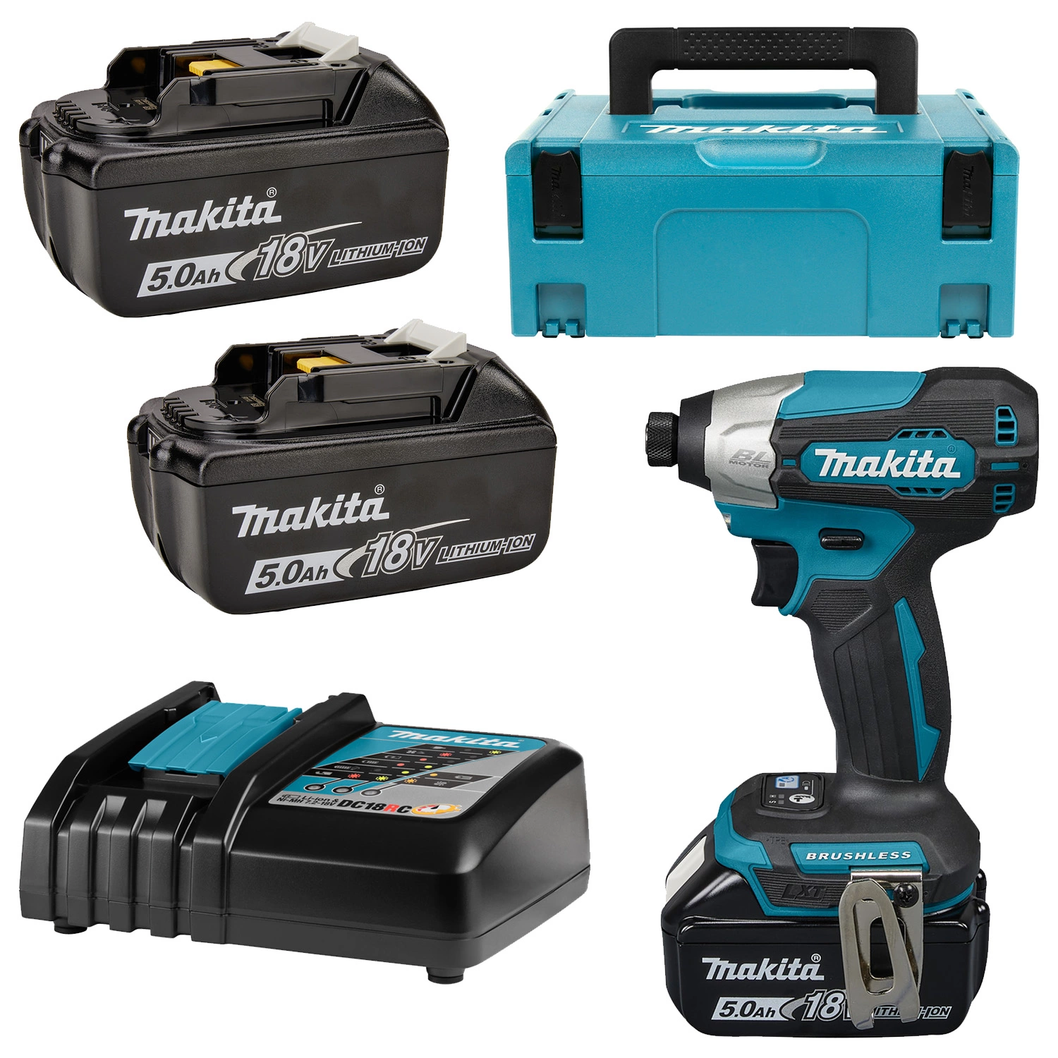 Makita DTD157RTJ 18V Li-ion Accu Slagschroevendraaier set (2x 5.0 Ah) in Mbox-image
