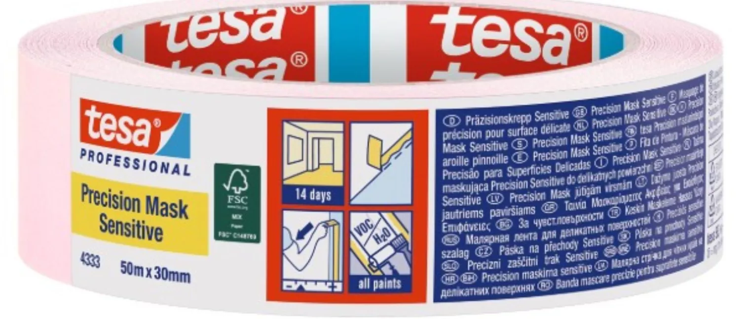 Tesa 4333 Ruban de masquage professionnel Sensitive - 38 mm x 50 m-image
