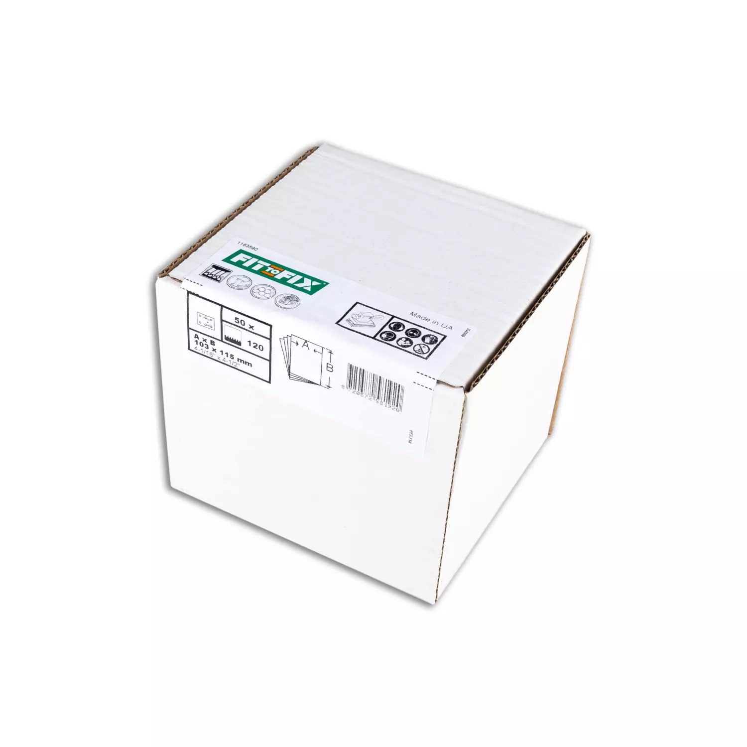 Fit-to-Fix Feuilles abrasives - P120 - 102x115mm (50pcs)-image