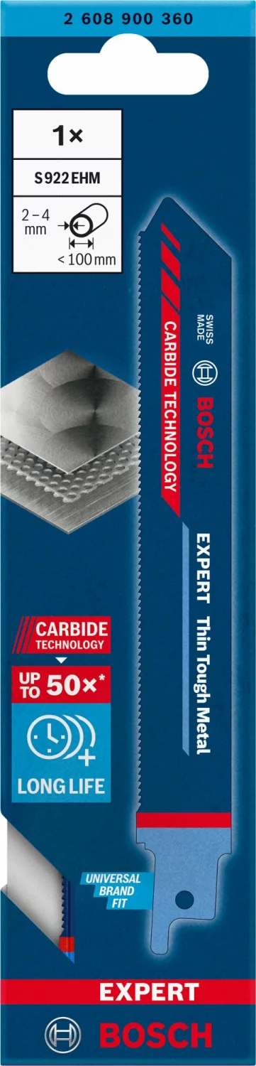 Bosch EXPERT 2608900360 - EXPERT Lame de scie sabre S922EHM Thin Tough Metal-image