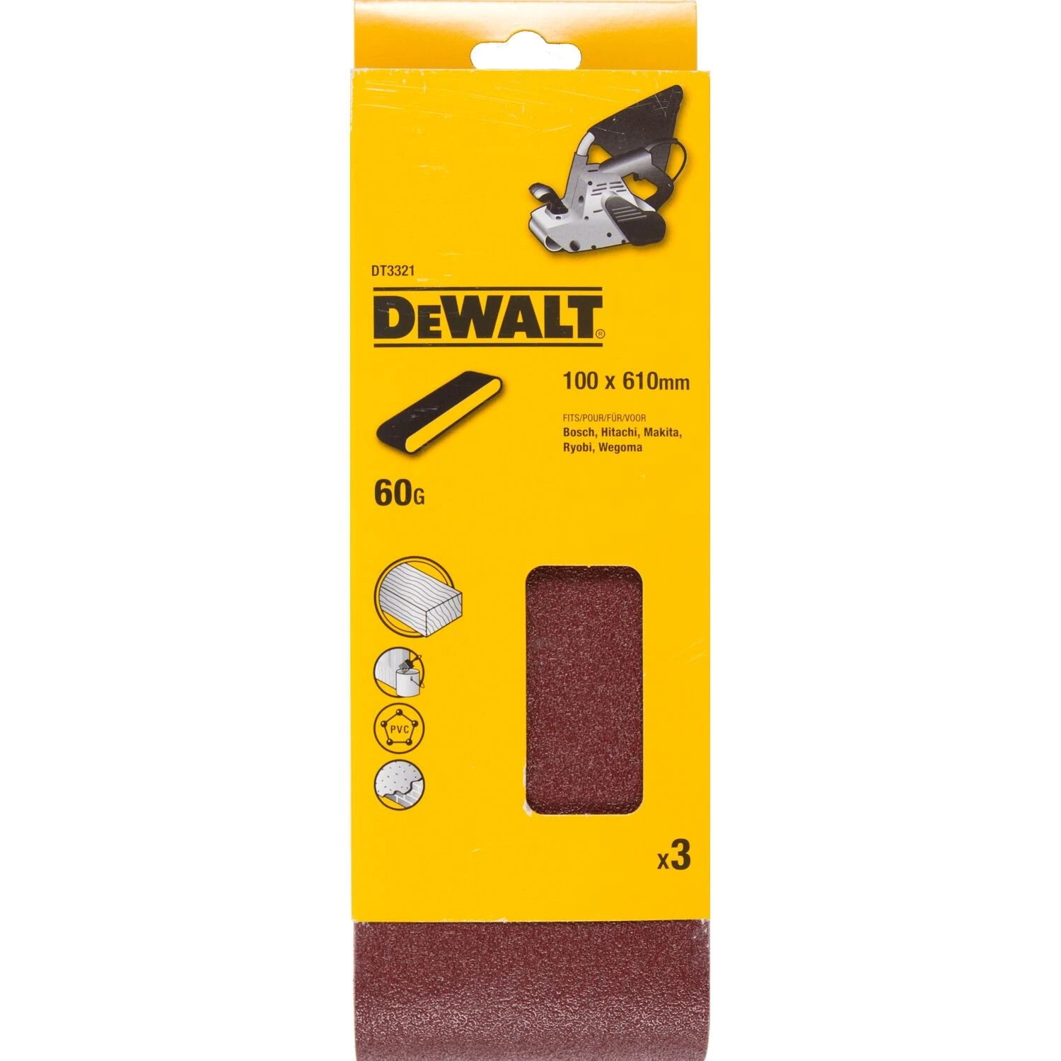 DeWALT DT3321 Schuurband - K60 - 100x610mm - 3st