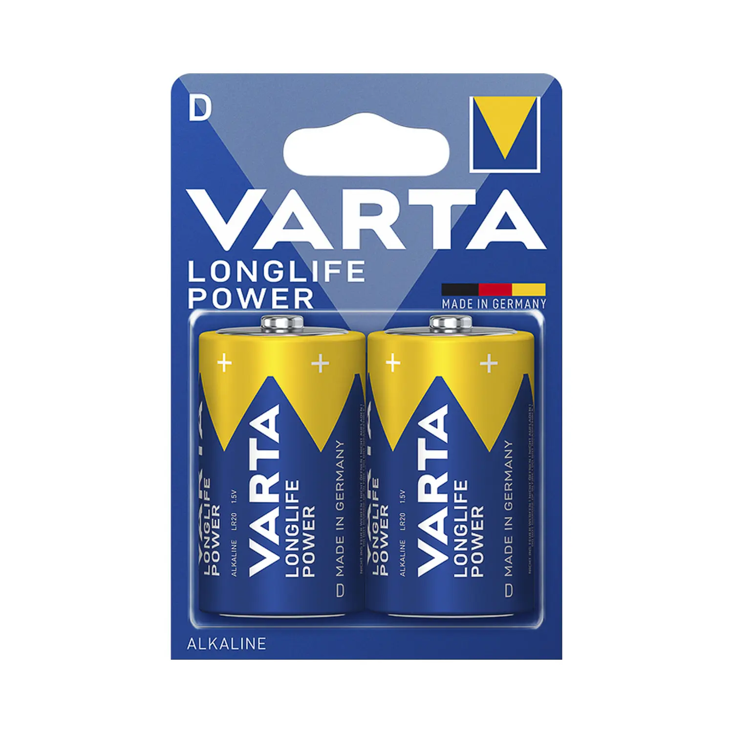 Varta LR20 (D) Pile D Longlife Power sous blister (2 pièces)