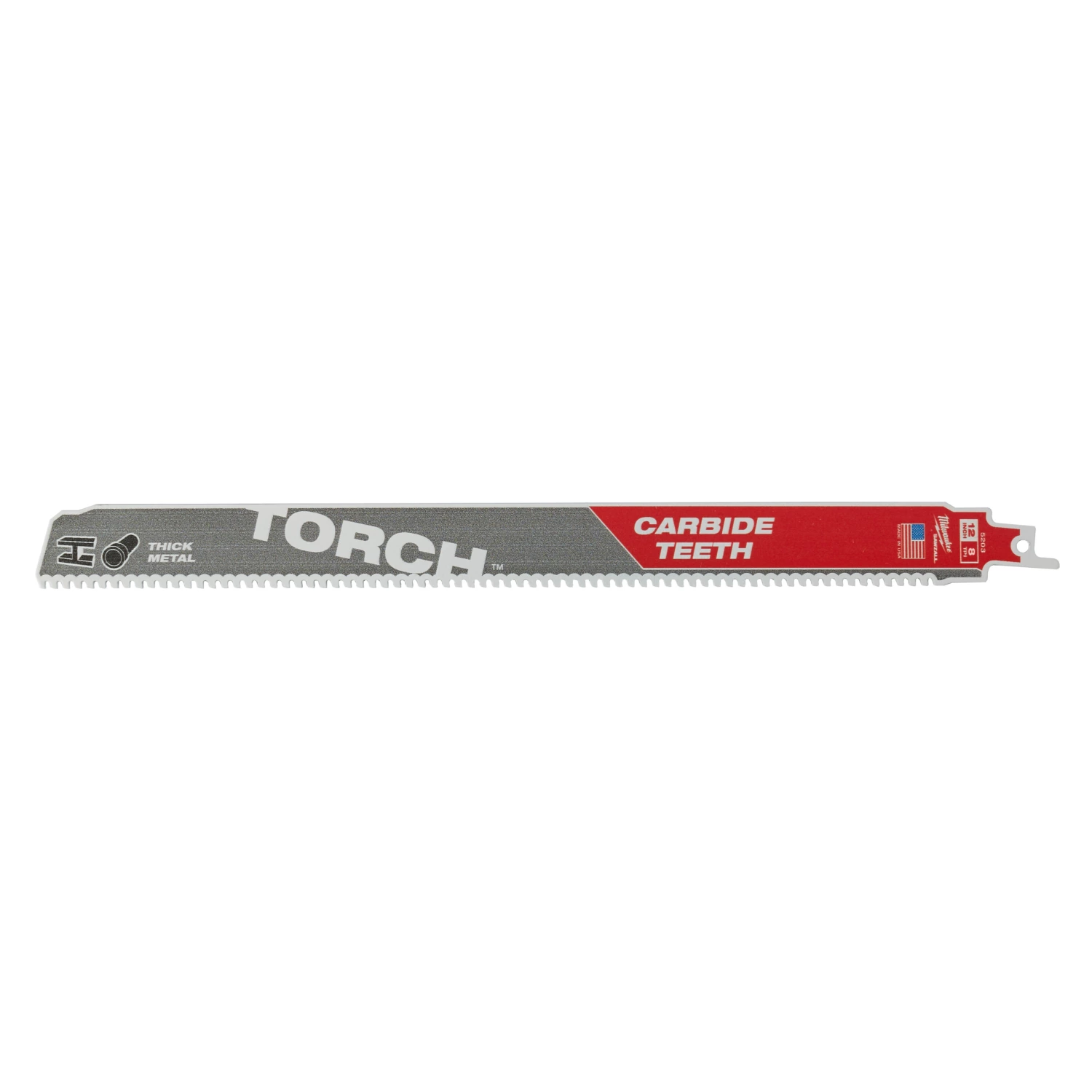 Milwaukee 48475503 Lame de scie alternative Sawzall TCT TORCH Carbide - 300 x 8TPI - métal - 5 pcs.