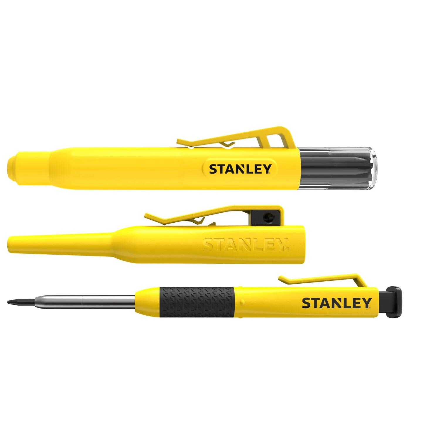 Stanley STHT72009-0 Markeerpotlood Kit incl. navullingen met holster - ingebouwde puntenslijper - Grafiet