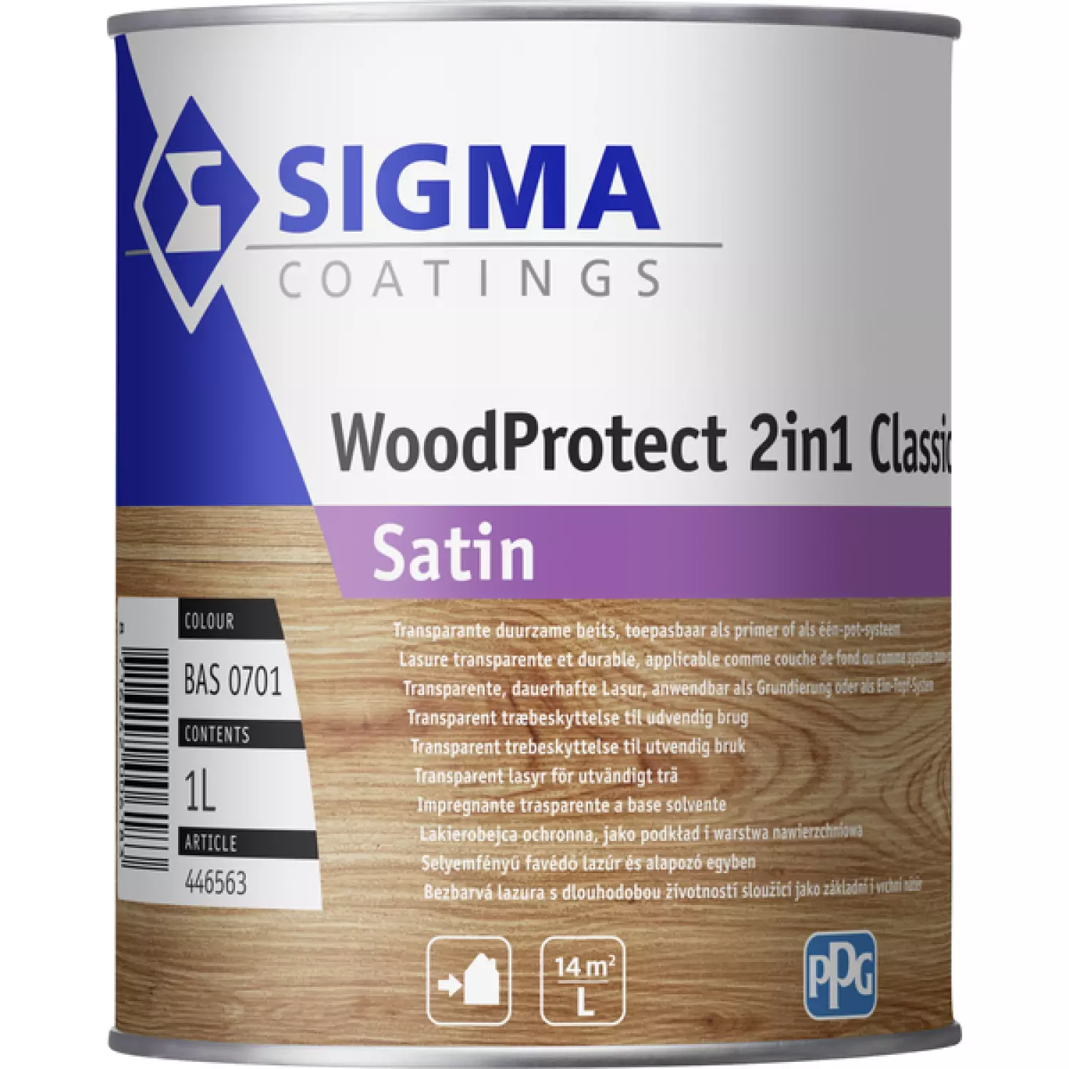 Sigma WoodProtect 2in1 Classic Satin - op kleur gemengd - 1L-image