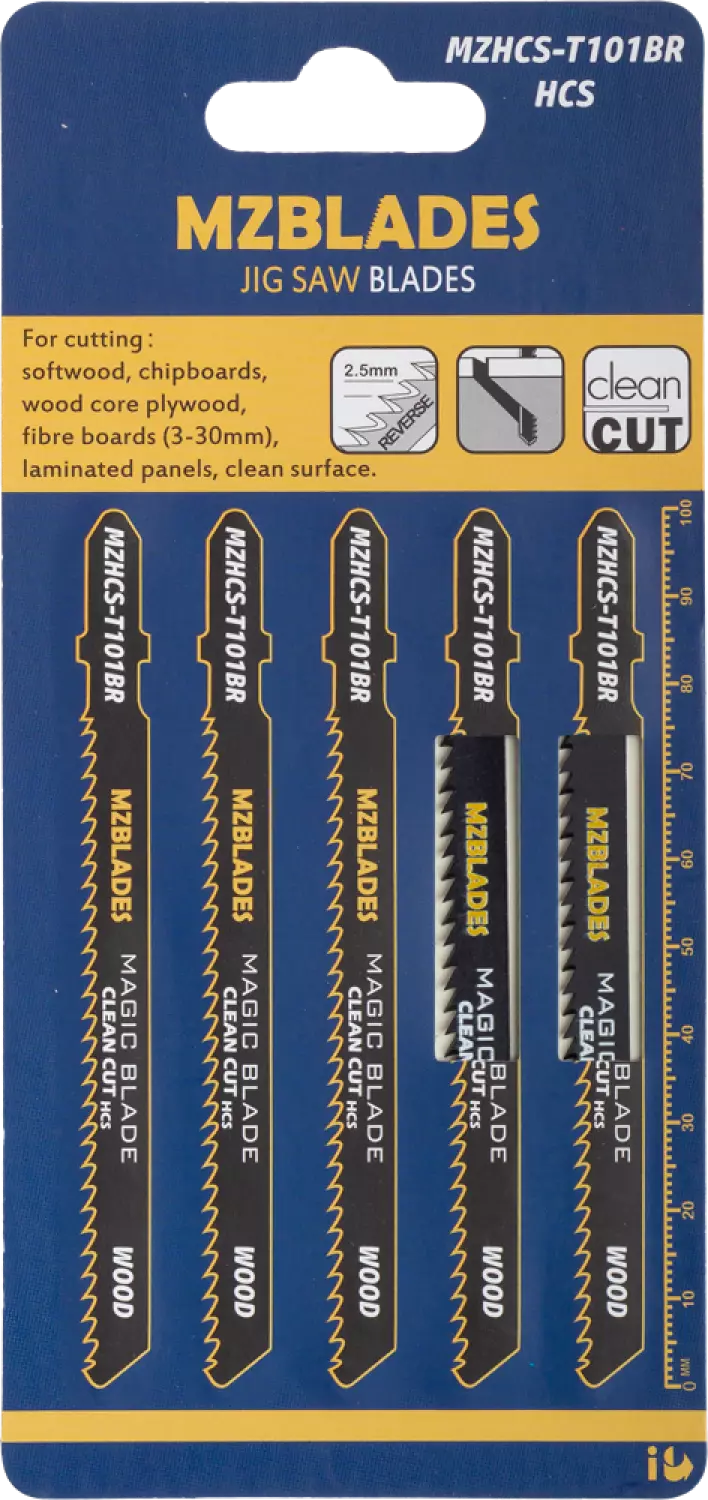 Multizaag MZHCS-T101BR Lame de scie sauteuse pour bois - Lot de 5 pièces-image