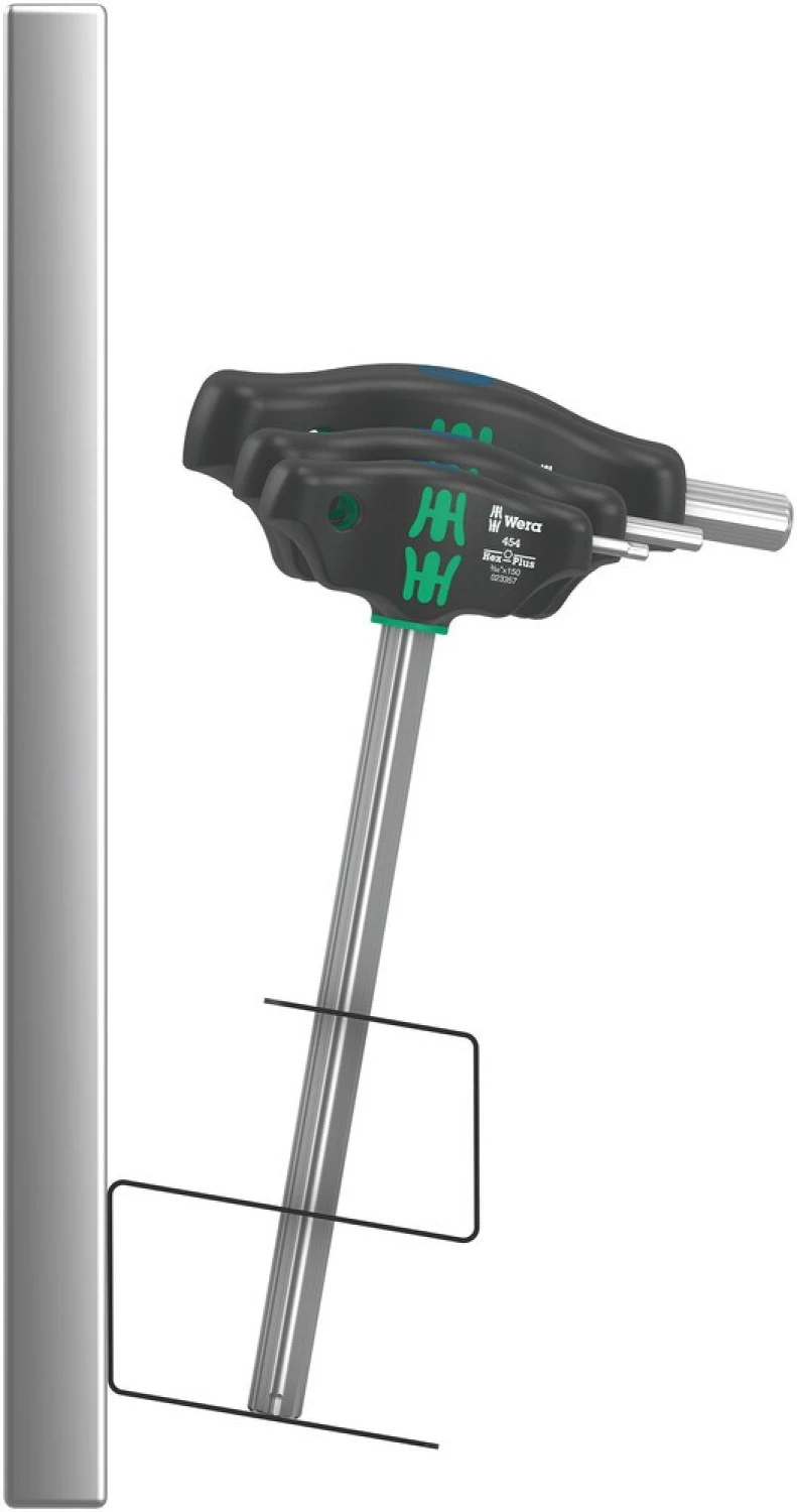 Wera 05023454001 Jeu de 10 tournevis 454/10 HF Set Imperial 2 Hex-Plus à poignée en T dans un support métallique-image