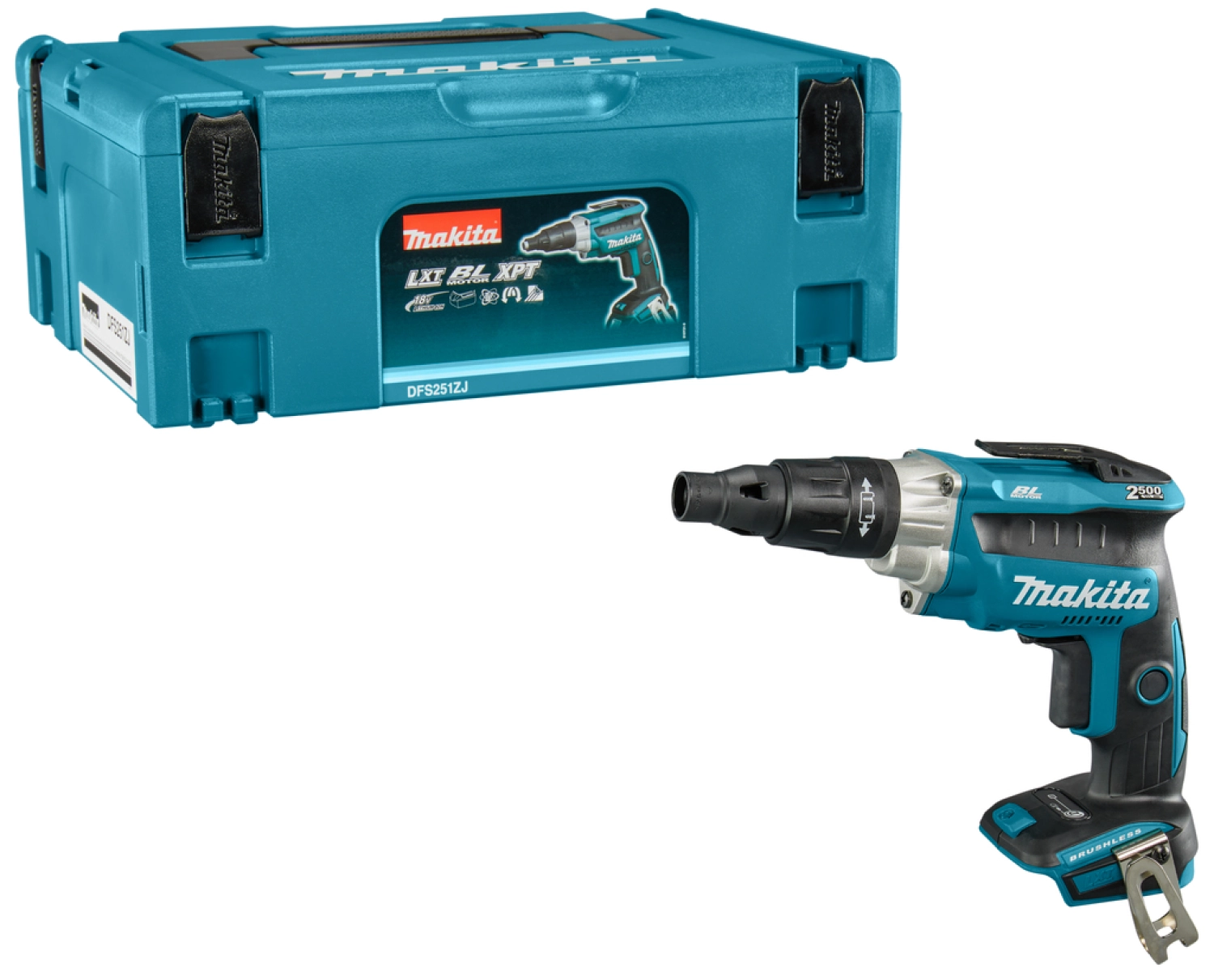 Makita DFS251ZJ 18V Li-Ion accu schroevendraaier body in Mbox - koolborstelloos-image