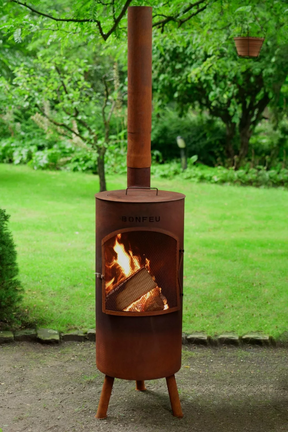 BonFeu 3501R Braséro de jardin BonTino - Rouille – 164 cm – 35 cm-image