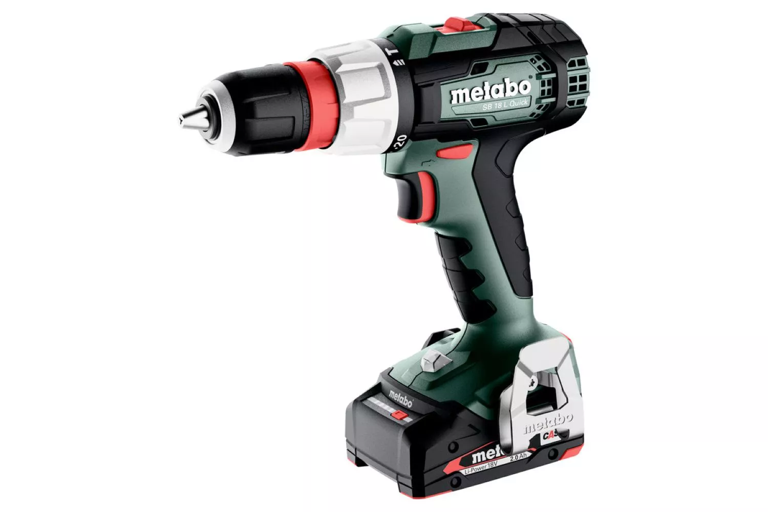 Metabo SB 18 L Q perceuse-visseuse à percussion sans fil 18V Li-ion (set avec 2 batteries de 2.0Ah) dans MetaBox - 60Nm-image