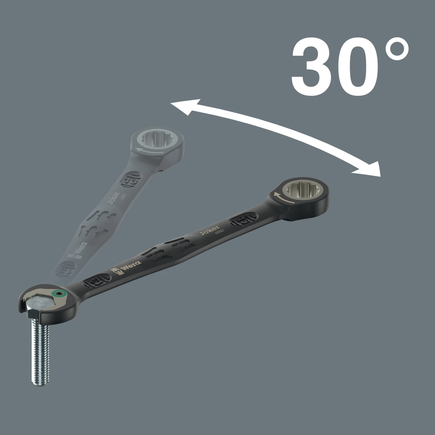 Wera 05020017001 11-delige 6000 Joker Black Edition 11 Set 1 Steek-ringratelsleutelset in etui - 8-19mm-image