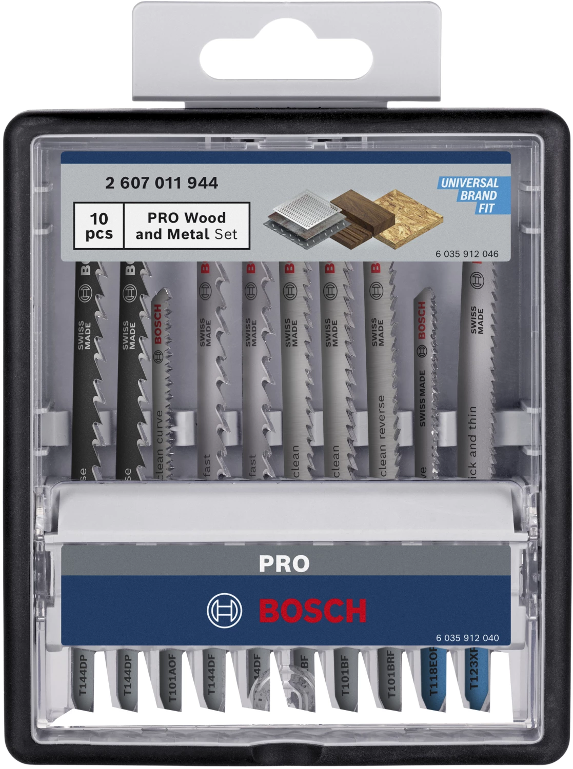Bosch 2607011944 PRO Jeu de 10 lames de scie à bois et à métaux en cassette Robustline-image