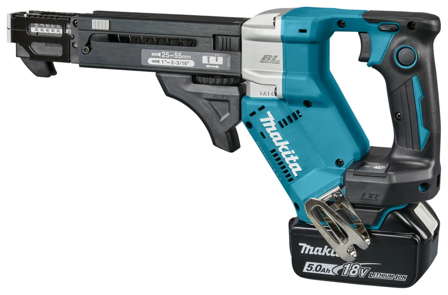 Makita DFR551RTJ 18V Li-Ion accu schroefautomaat set (2x 5,0Ah) in Mbox - 25-55mm-image