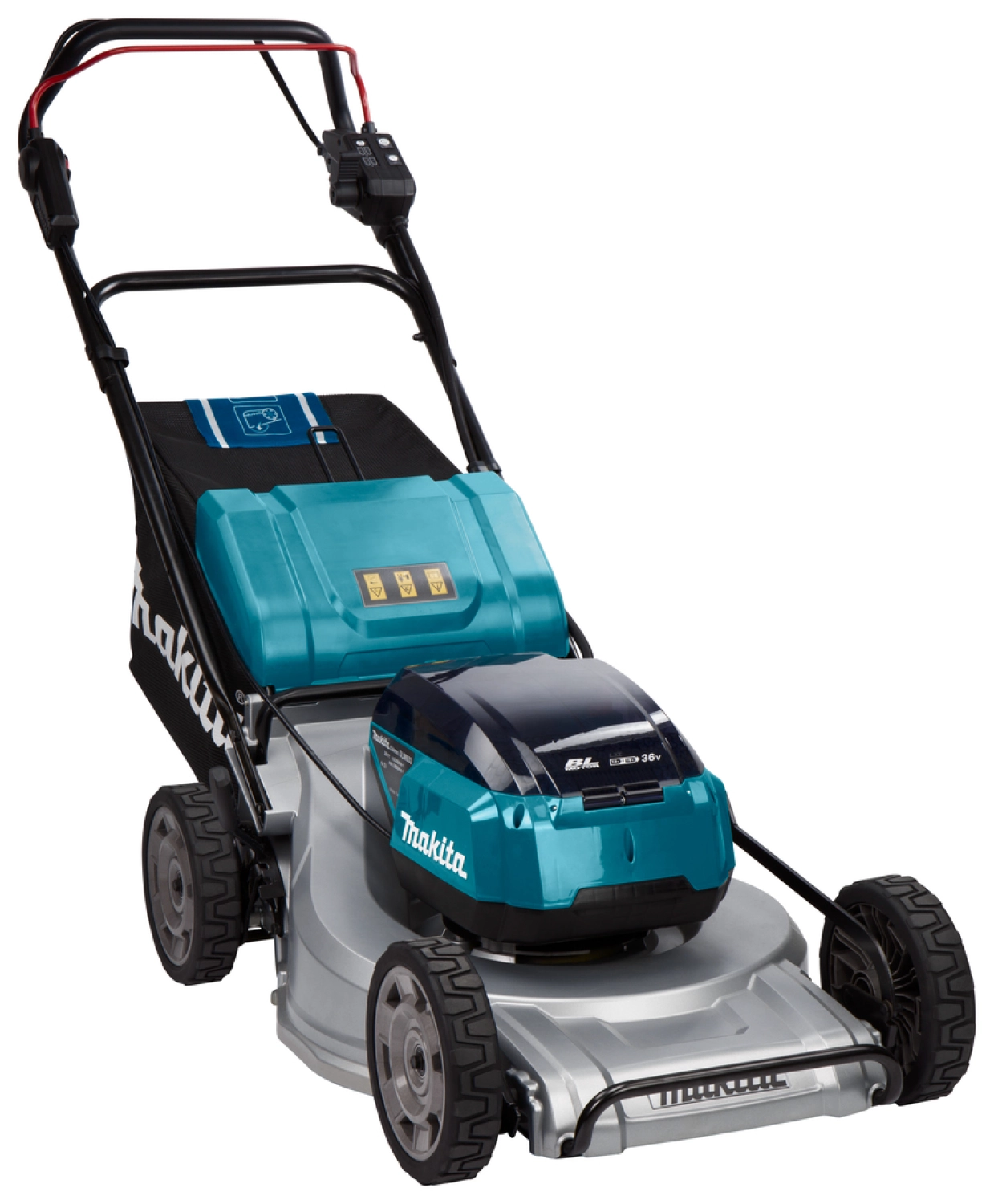 Makita DLM533PT4 36V (2x 18V) Li-Ion accu grasmaaier set (4x 5.0Ah accu) - 53cm - zelfrijdend - koolborstelloos-image