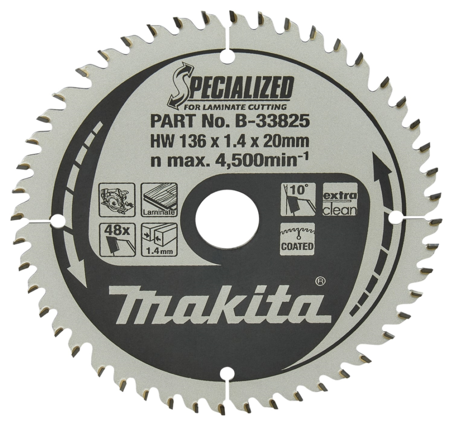 Makita B-33825 Lame de scie circulaire Stratifié-image