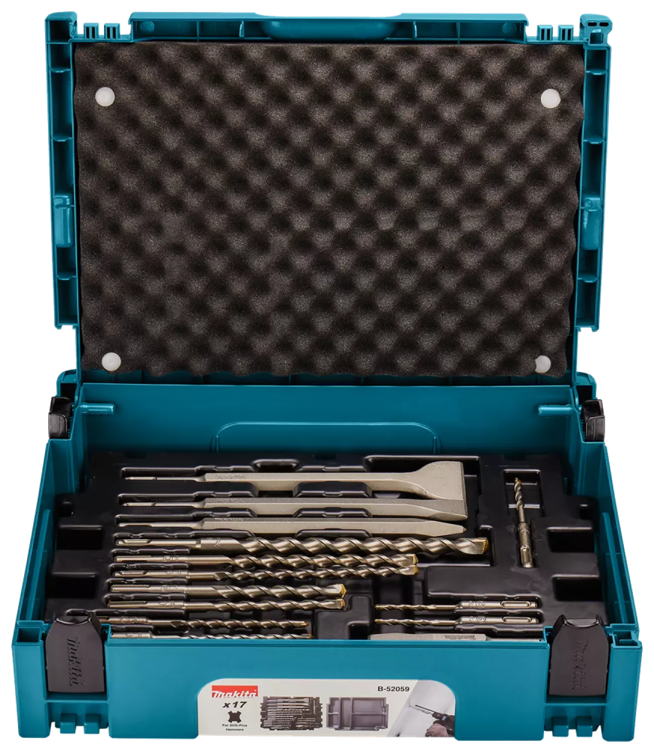 Makita B-52059 / B-53877 - 17 Forets et burins SDS-Plus dans coffret MAKPAC-image
