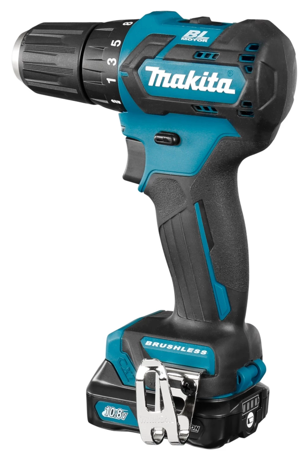 Perceuse visseuse sans-fil Makita DF332DSAE - 10,8V Li-ion coulissante - 2 batteries 2,0 ah - Coffret - Brushless - 35 Nm-image