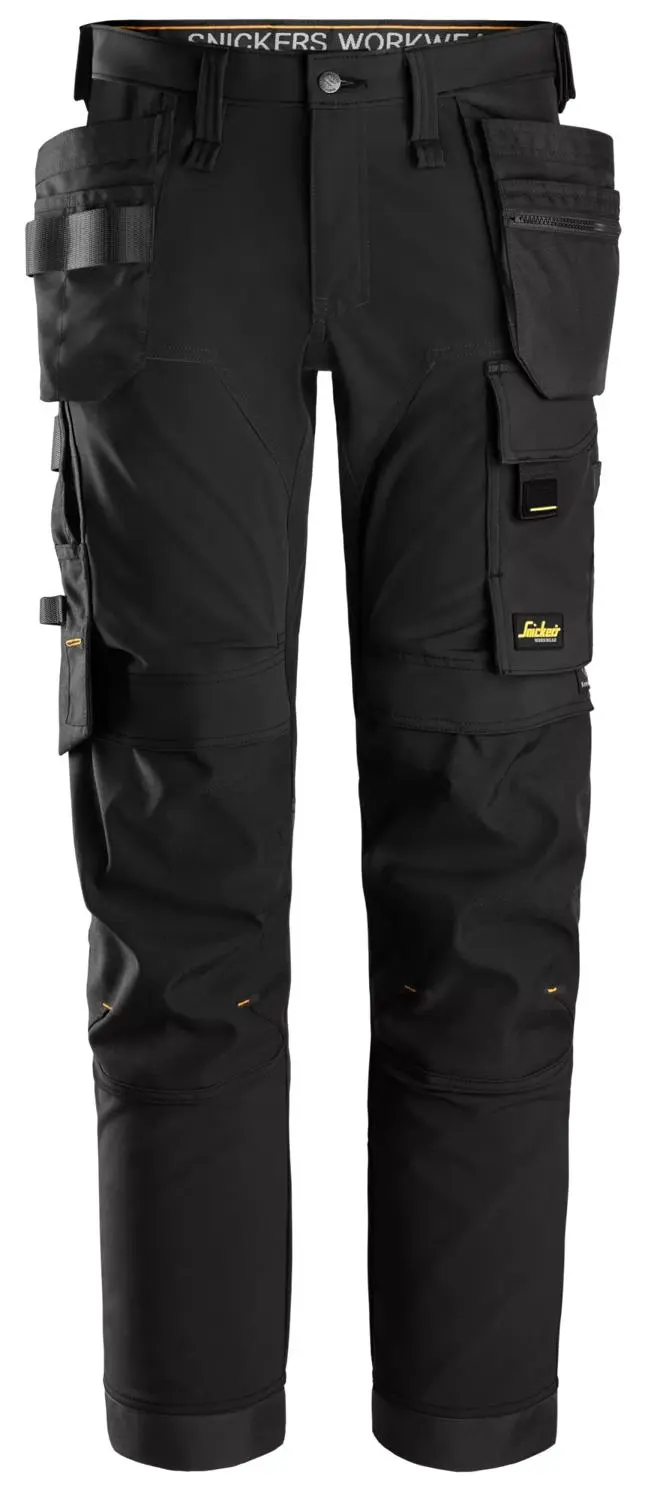 Snickers 6275 AllroundWork 4-weg Stretch broek met Holsterzakken - Zwart - 044