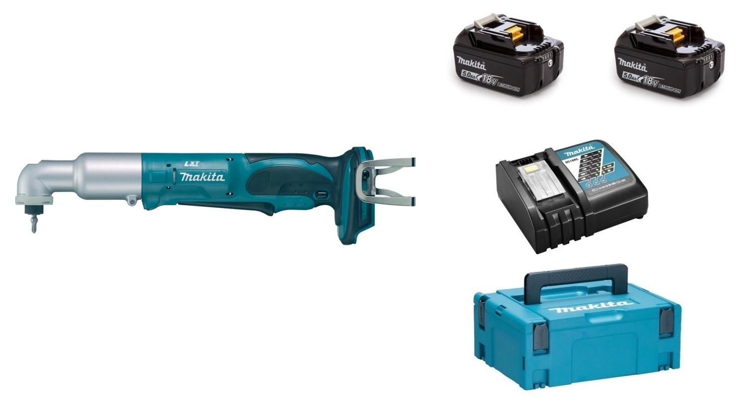 Makita DTL061RTJ Visseuse d'angle à chocs sans-fil - 18V Li-ion - 2 batteries 5,0 Ah - MAKPAC-image