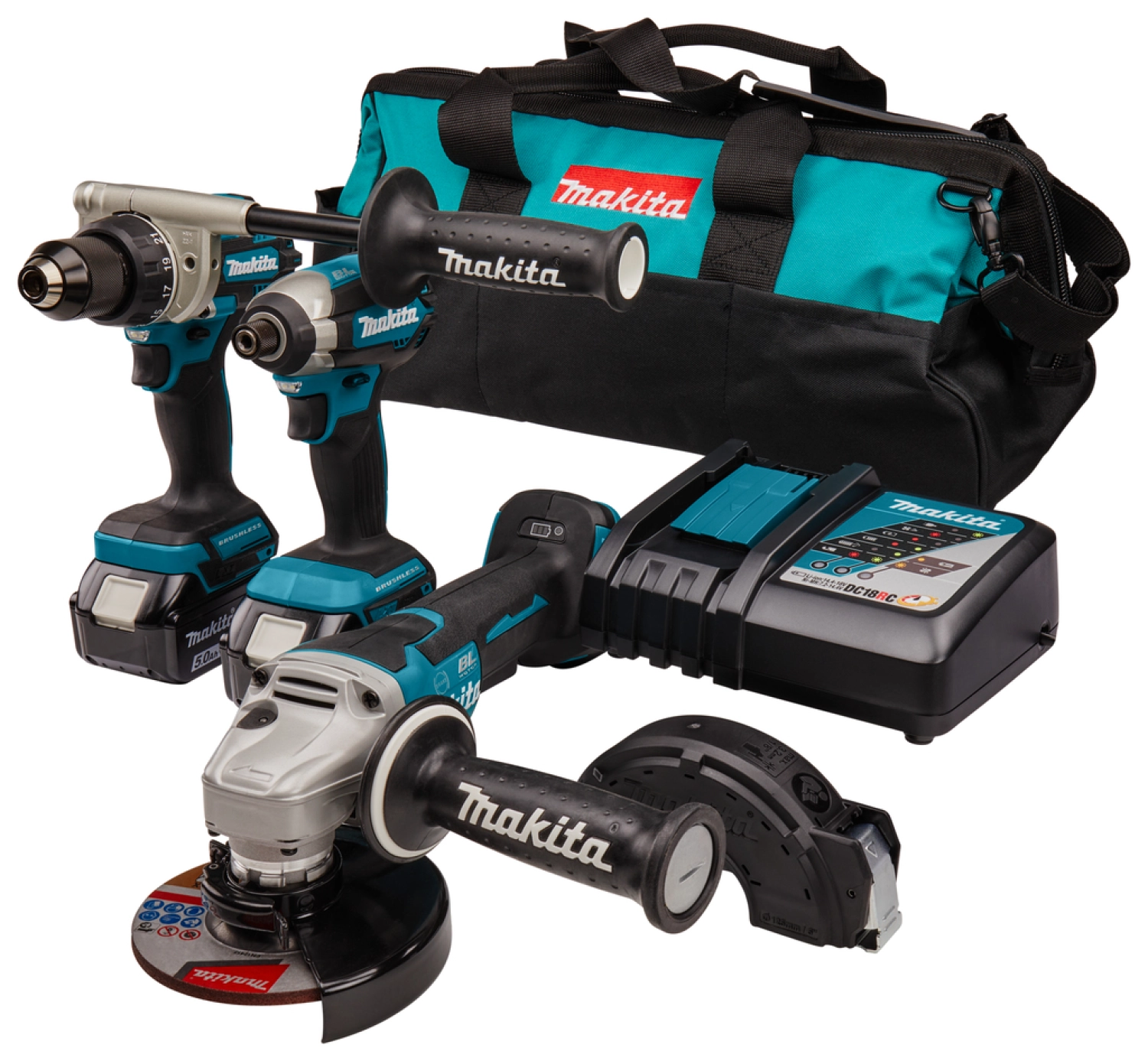 Makita DLX3156TX1 LXT 18V Li-Ion accu combiset (2x 5,0 Ah accu) in tas-image