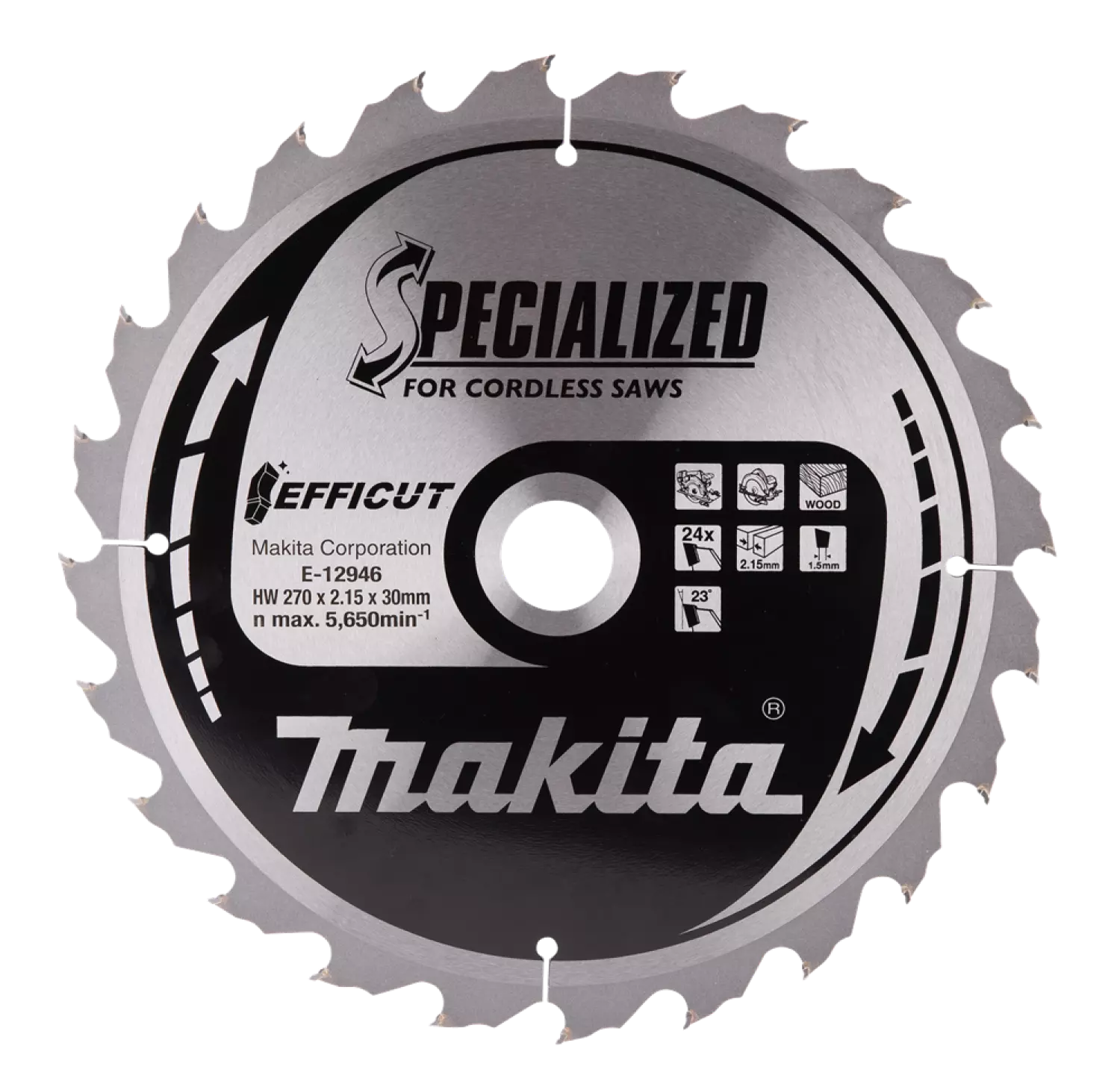 Makita E-12930 Efficut Cirkelzaagblad Hout - 270x30x2,15mm 24T-image