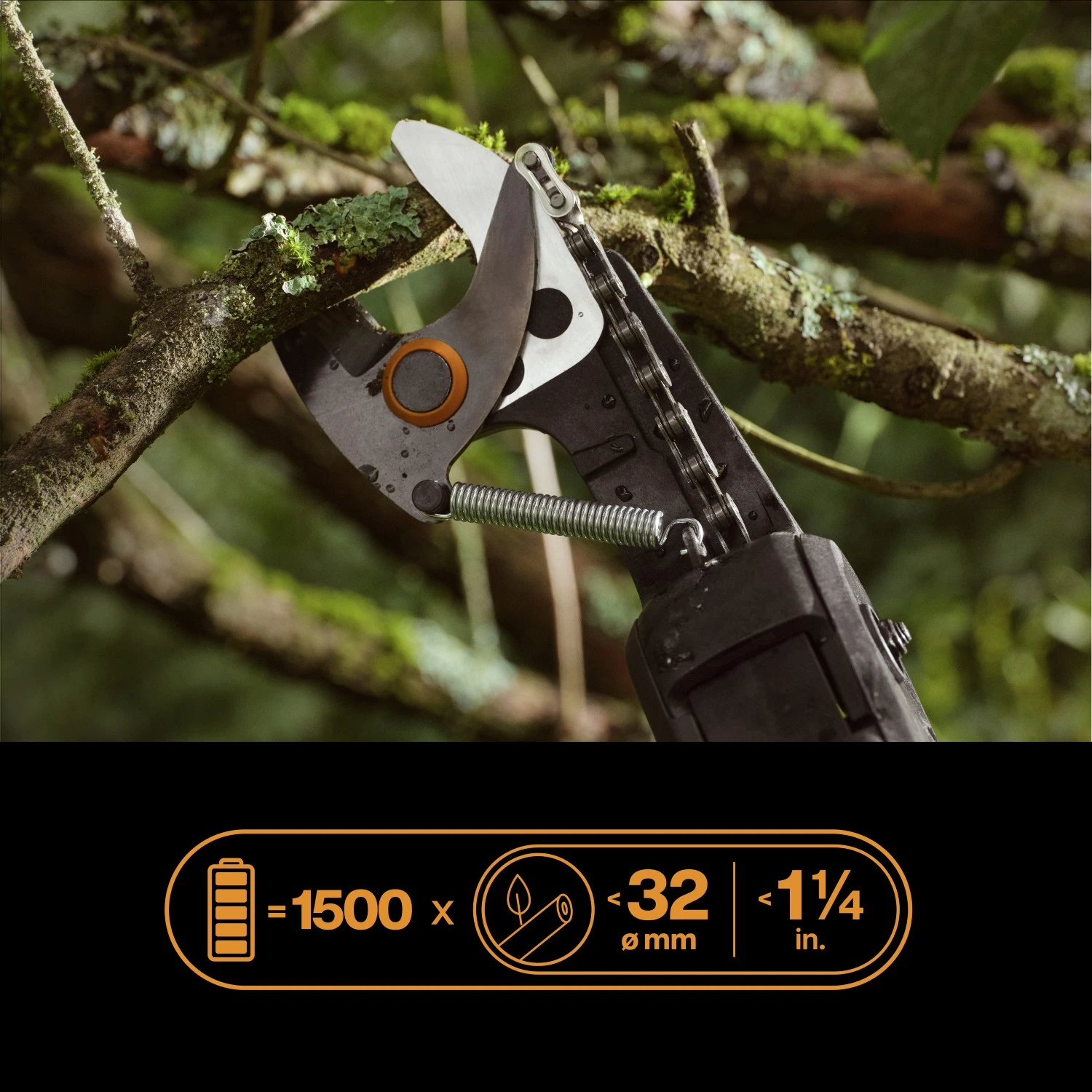 Fiskars accu snoeigiraffe bypass telescopisch body