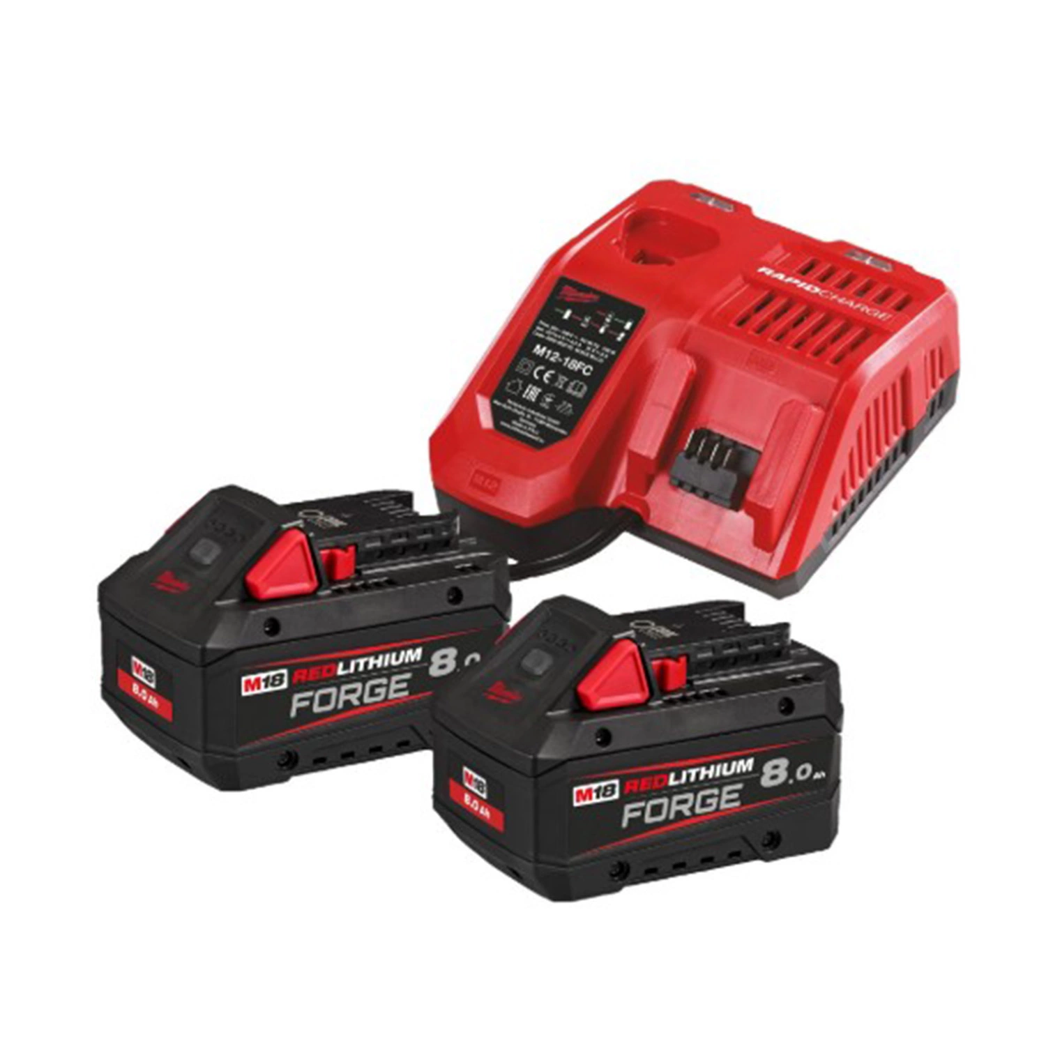 Milwaukee M18 FORGENRG-802 18V Li-ion batterie set de démarrage (2x 8.0Ah) + chargeur-image