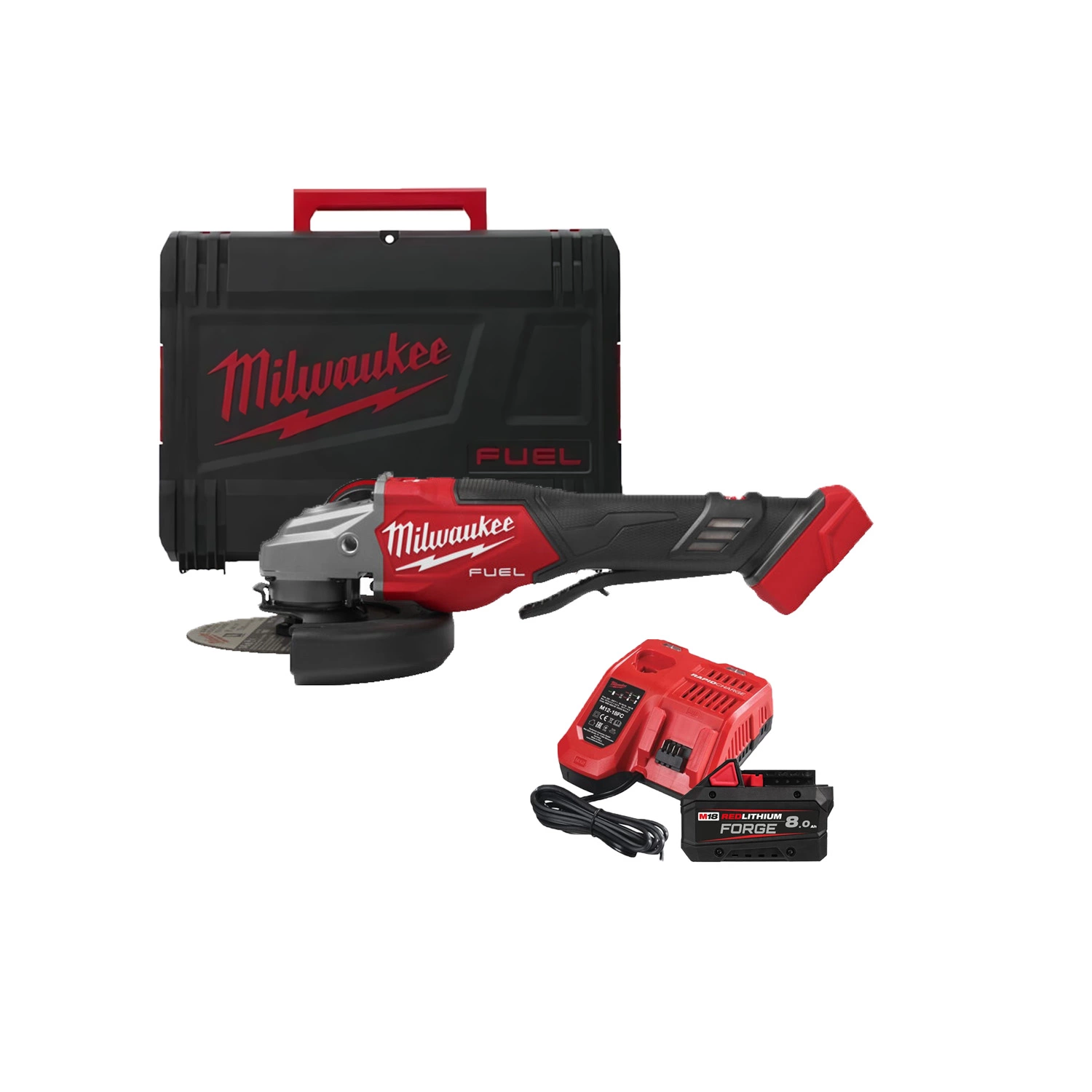Milwaukee M18 FHSAG125XPDB2-0X 18V Li-ion accu Haakse slijper body in HD Box - 125mm - High Performance-image