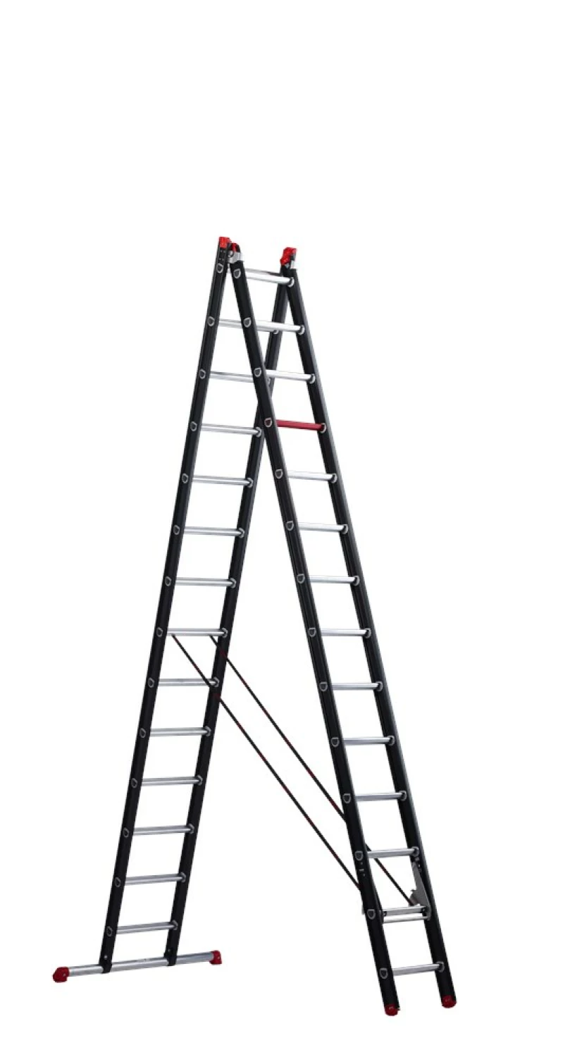 Altrex Mounter ZR 2070 Échelle Reform - Aluminium - 2 x 14 échelons - 7,75 m - avec barre de stabilité-image
