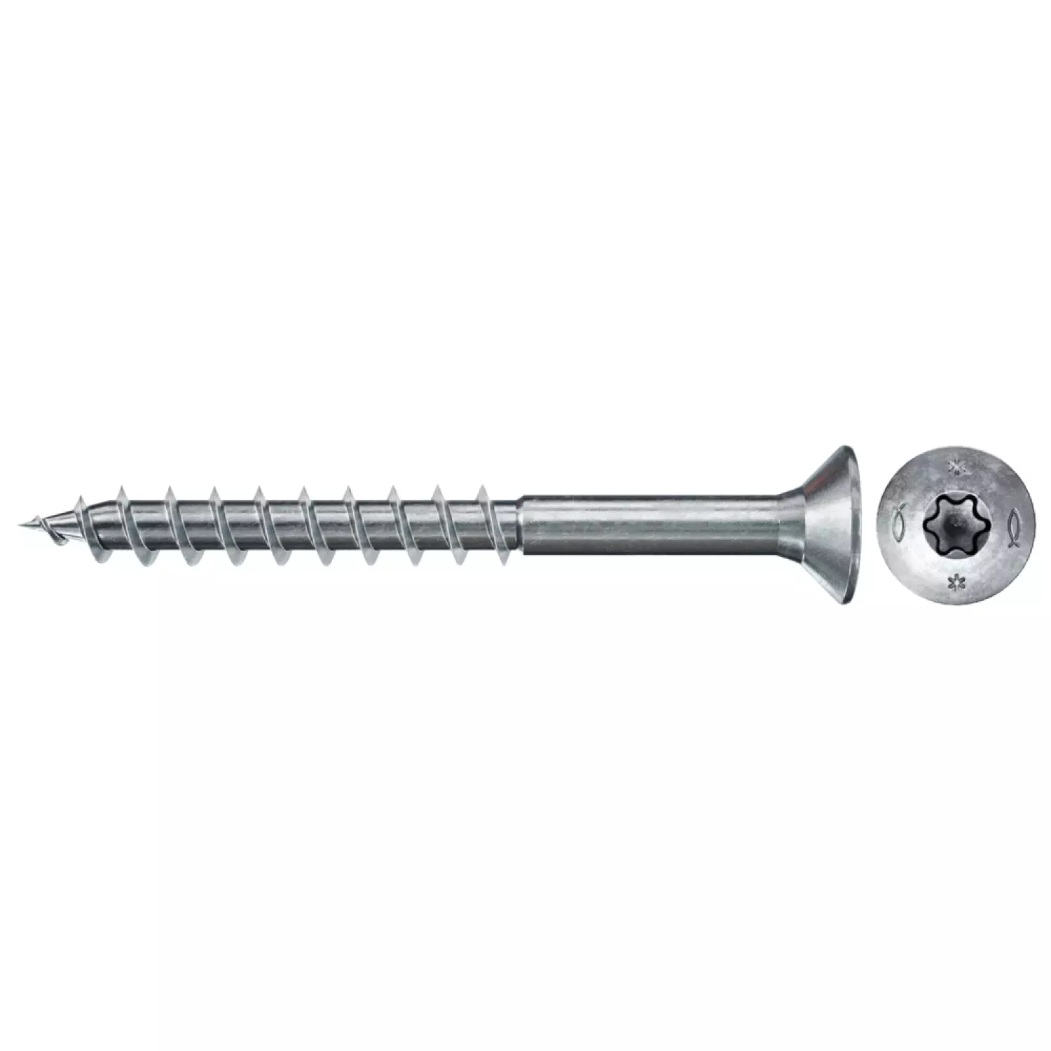 Fischer 670018 Spaanplaatschroef Power-Fast II - TX10 - 3.0 x 40mm - Verzonken kop - Deeldraad - Verzinkt (200st)-image