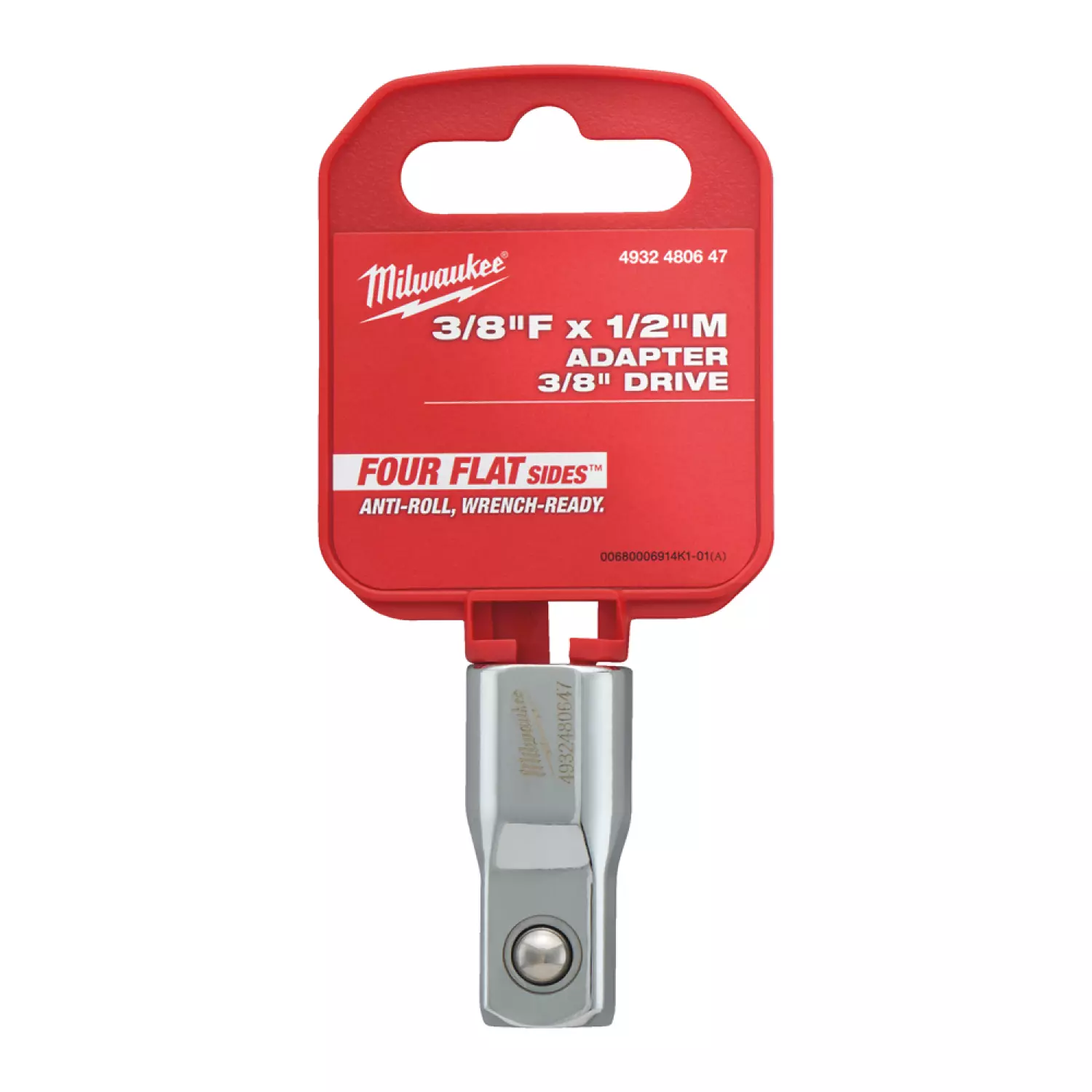 Milwaukee 4932480647 Doppen verloopstuk 3/8" naar 1/2"-image