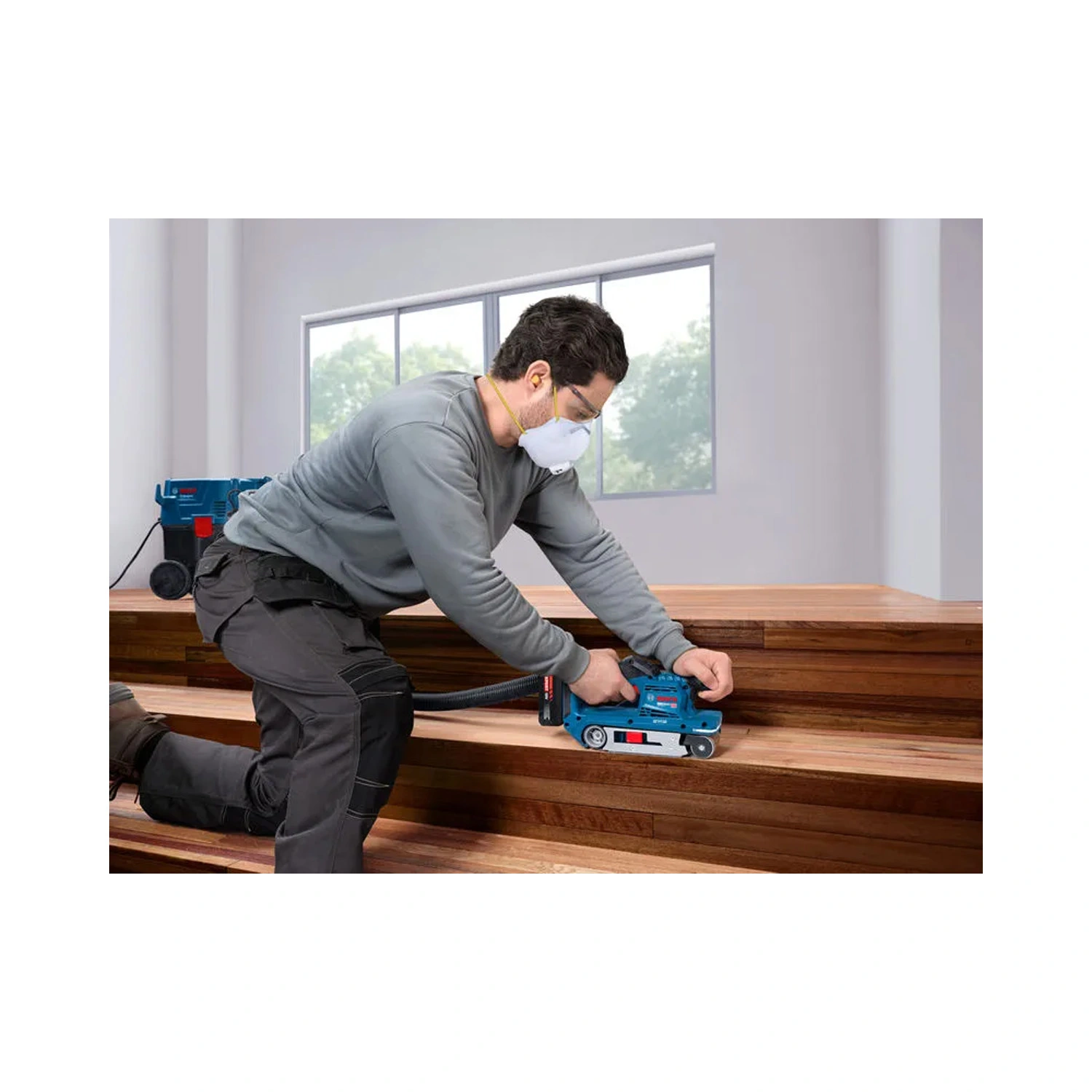 Bosch GBS 18V-75 - Accu Bandschuurmachine - in L-Boxx - Body