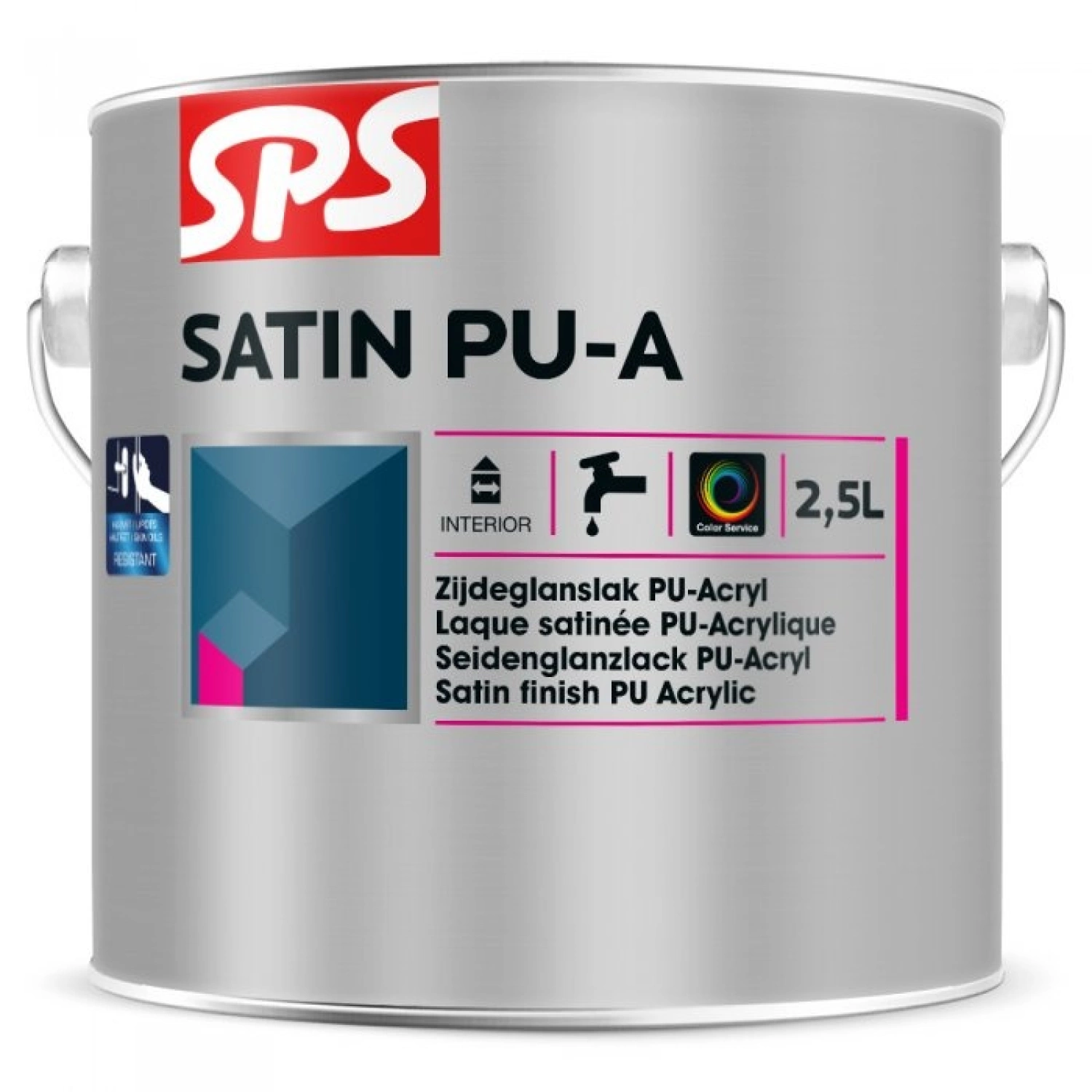 SPS Satin Pu-A Lak - op kleur gemengd - 2,5L-image