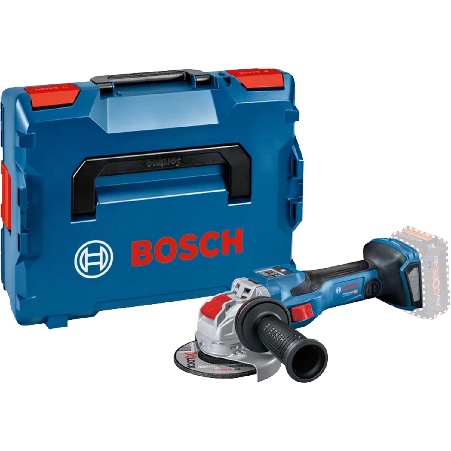 Bosch 06019H6500 - Meuleuse angulaire sans fil GWX 18V-15 SC C&G - machine seule - capot de protection, poignée Vibration Control, CoMo GCY 42-image