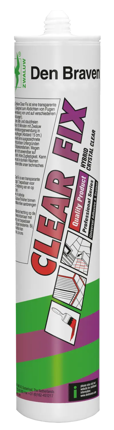 Zwaluw Den Braven 31066603 Clearfix Lijmkit - Transparant - 290ml