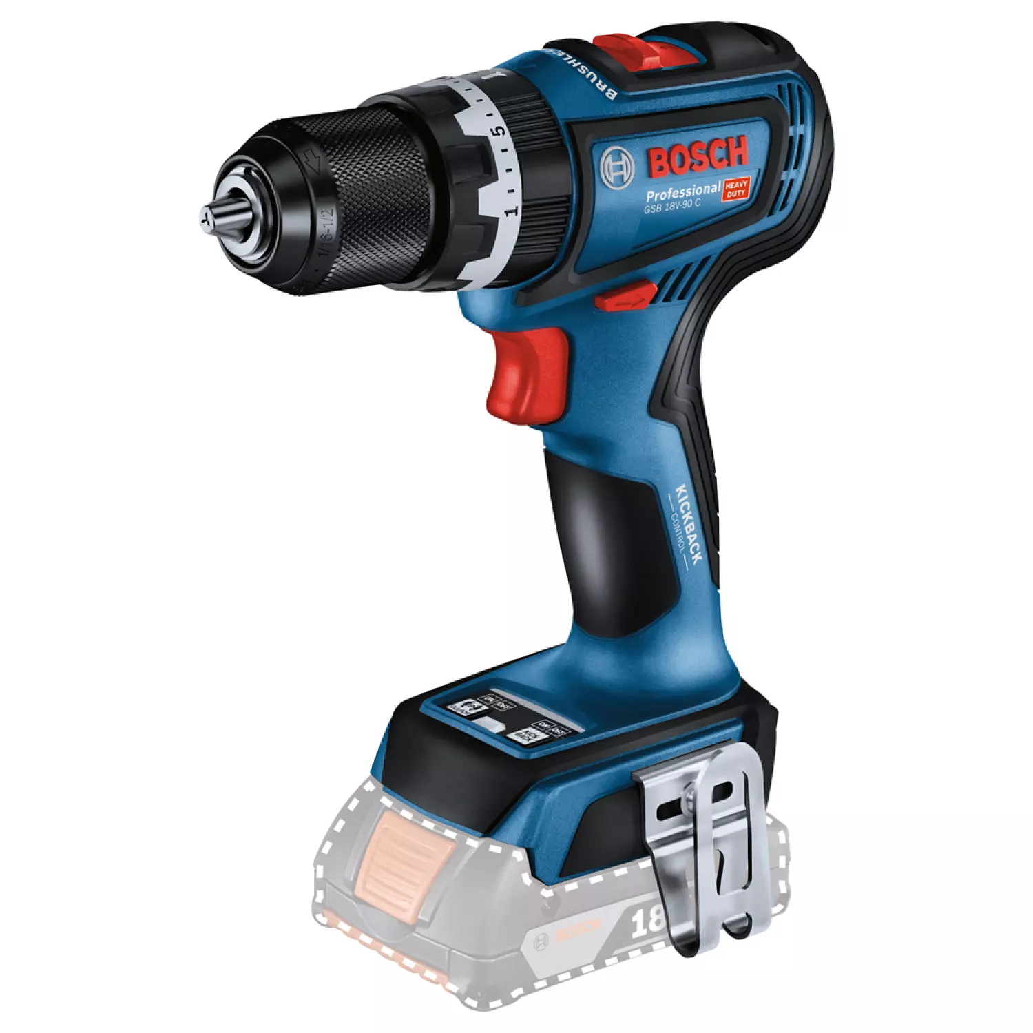 Bosch GSB 18V-90 C 18V Li-ion Accu schroefklopboor body in L-Boxx - 64 Nm-image