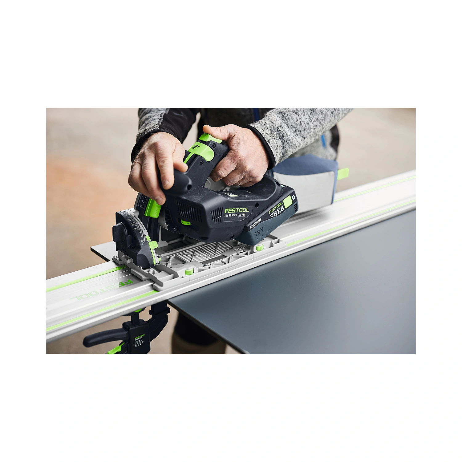 Festool TSC 55 KSEB-Basic-FS 18V Li-Ion accu-invalcirkelzaag body in systainer - 160mm