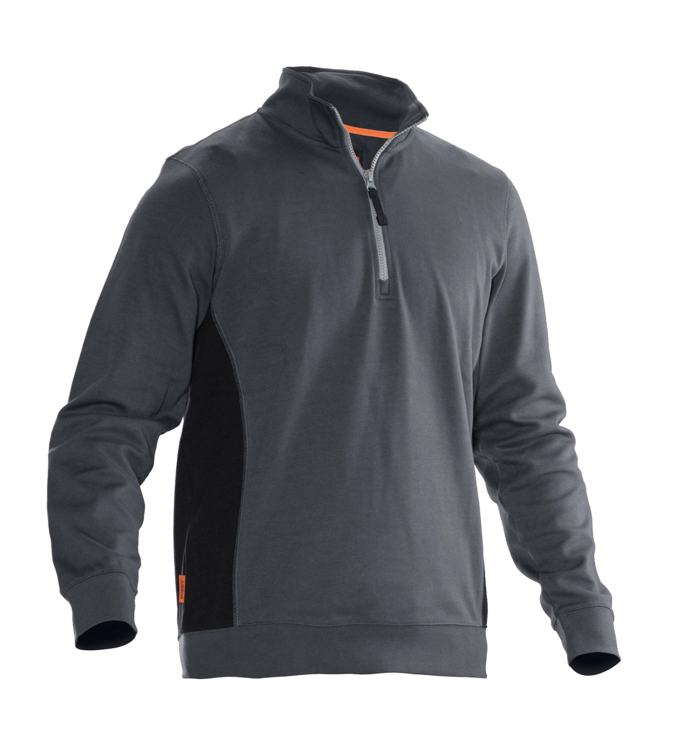 Jobman 5401 Sweatshirt met rits - Maat L - Grijs/Zwart